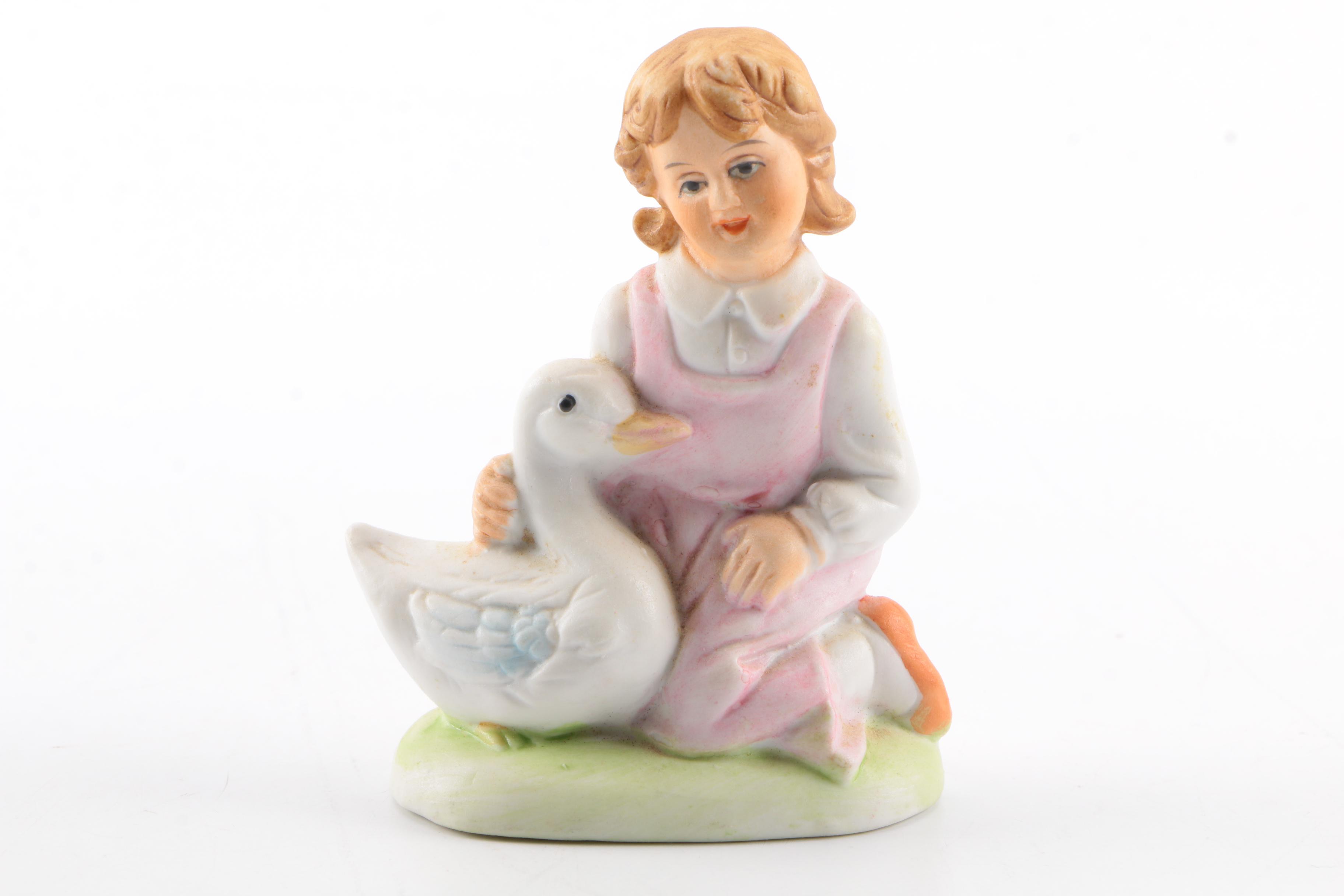 Collection of Girl Figurines Including Lefton