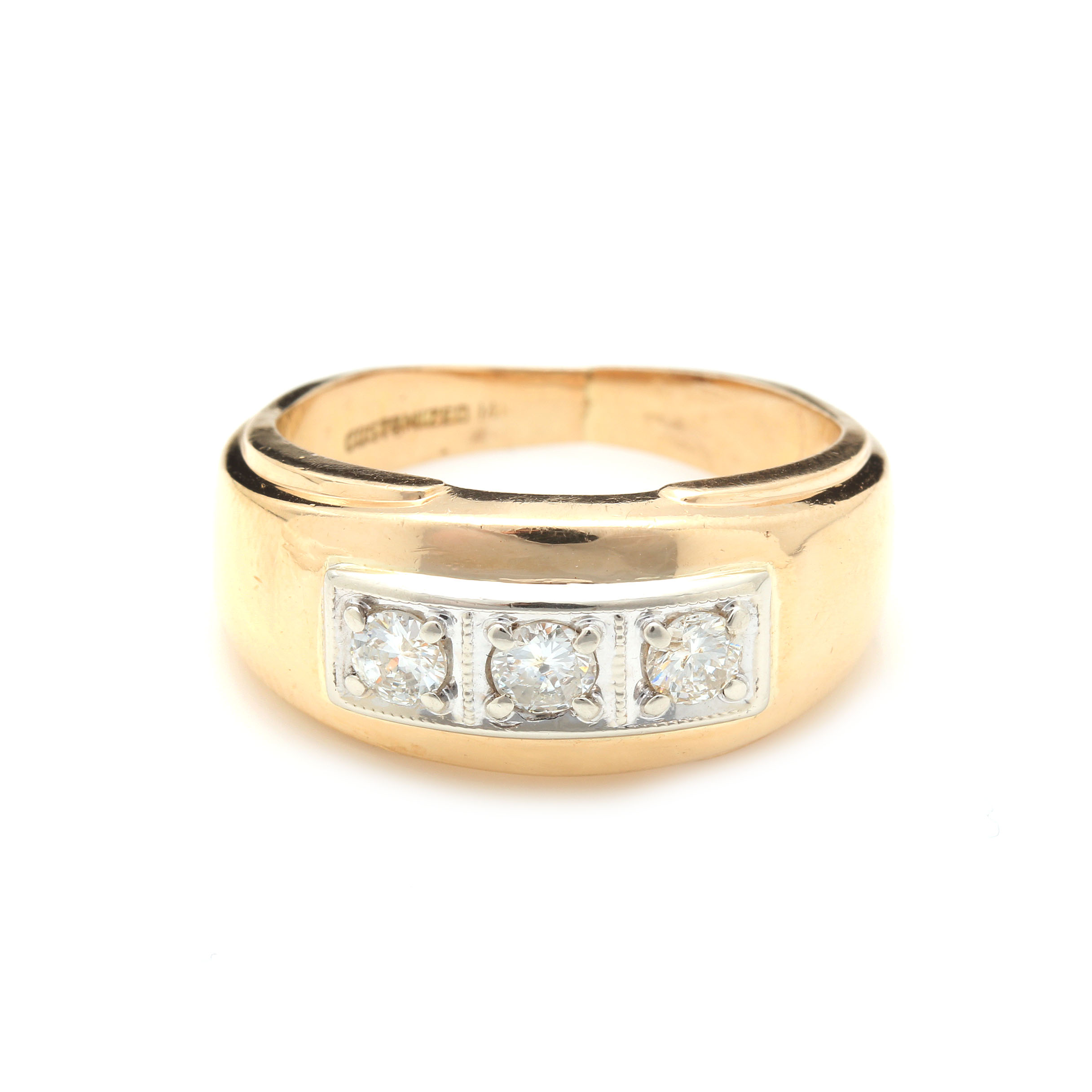 14K Yellow Gold Diamond Ring