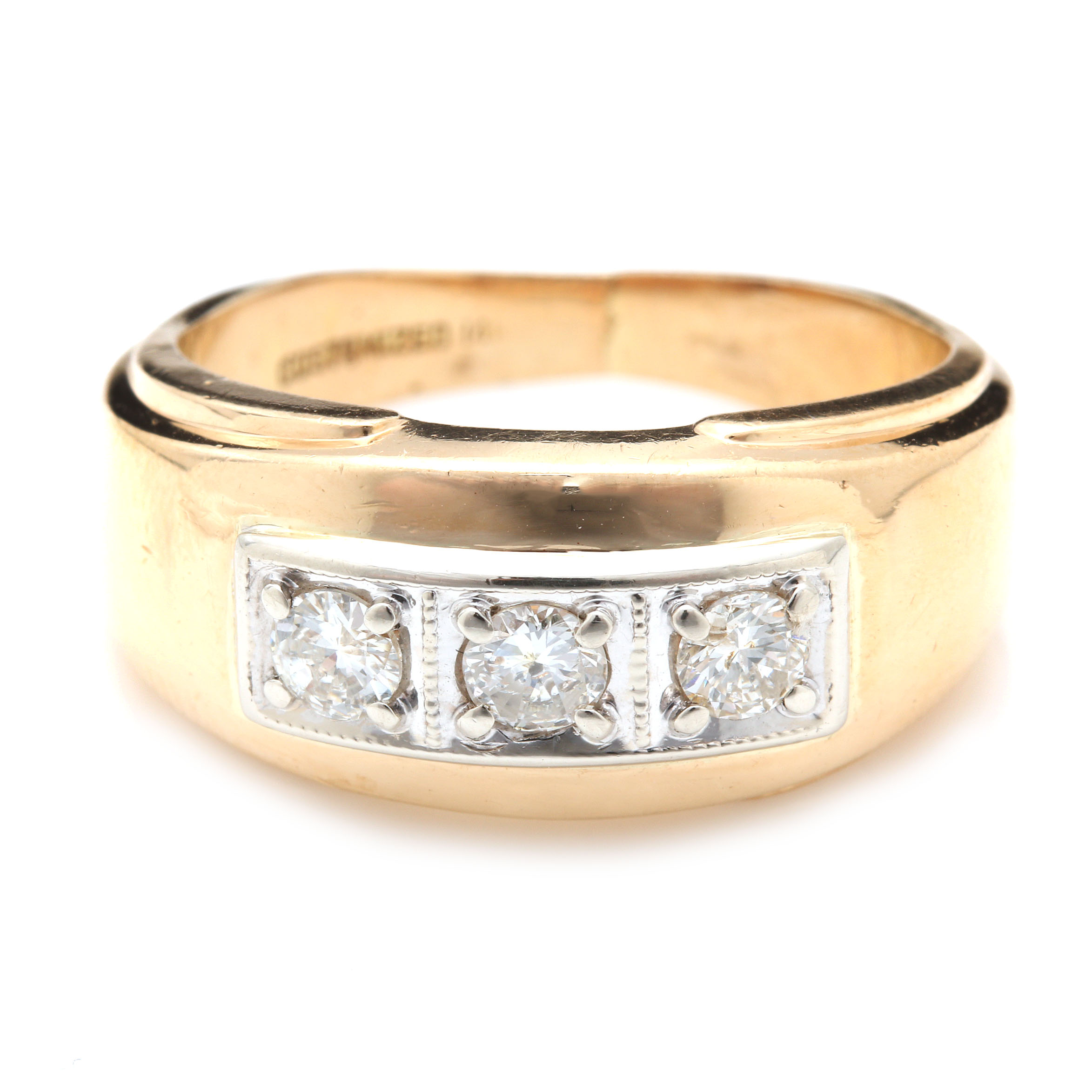14K Yellow Gold Diamond Ring