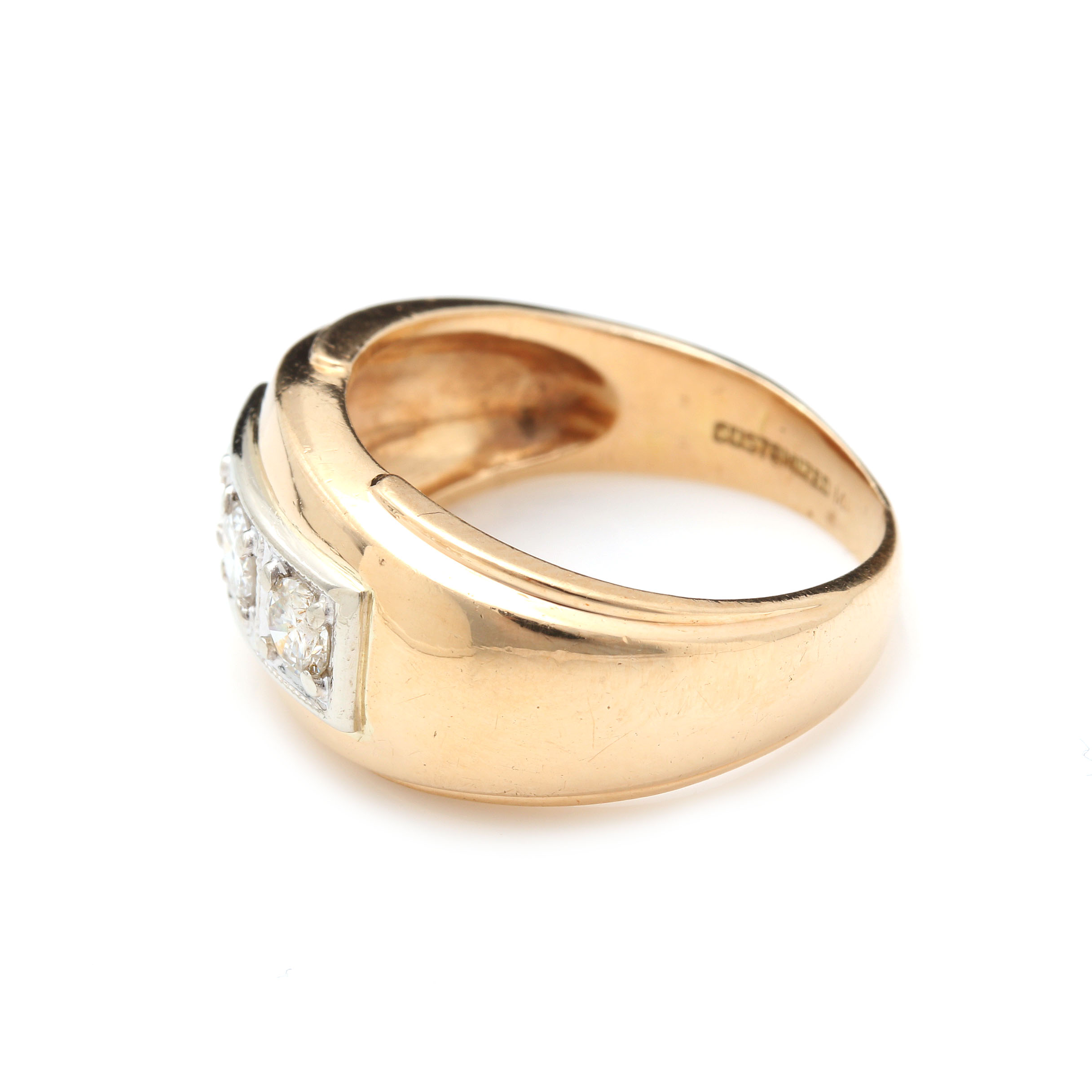 14K Yellow Gold Diamond Ring