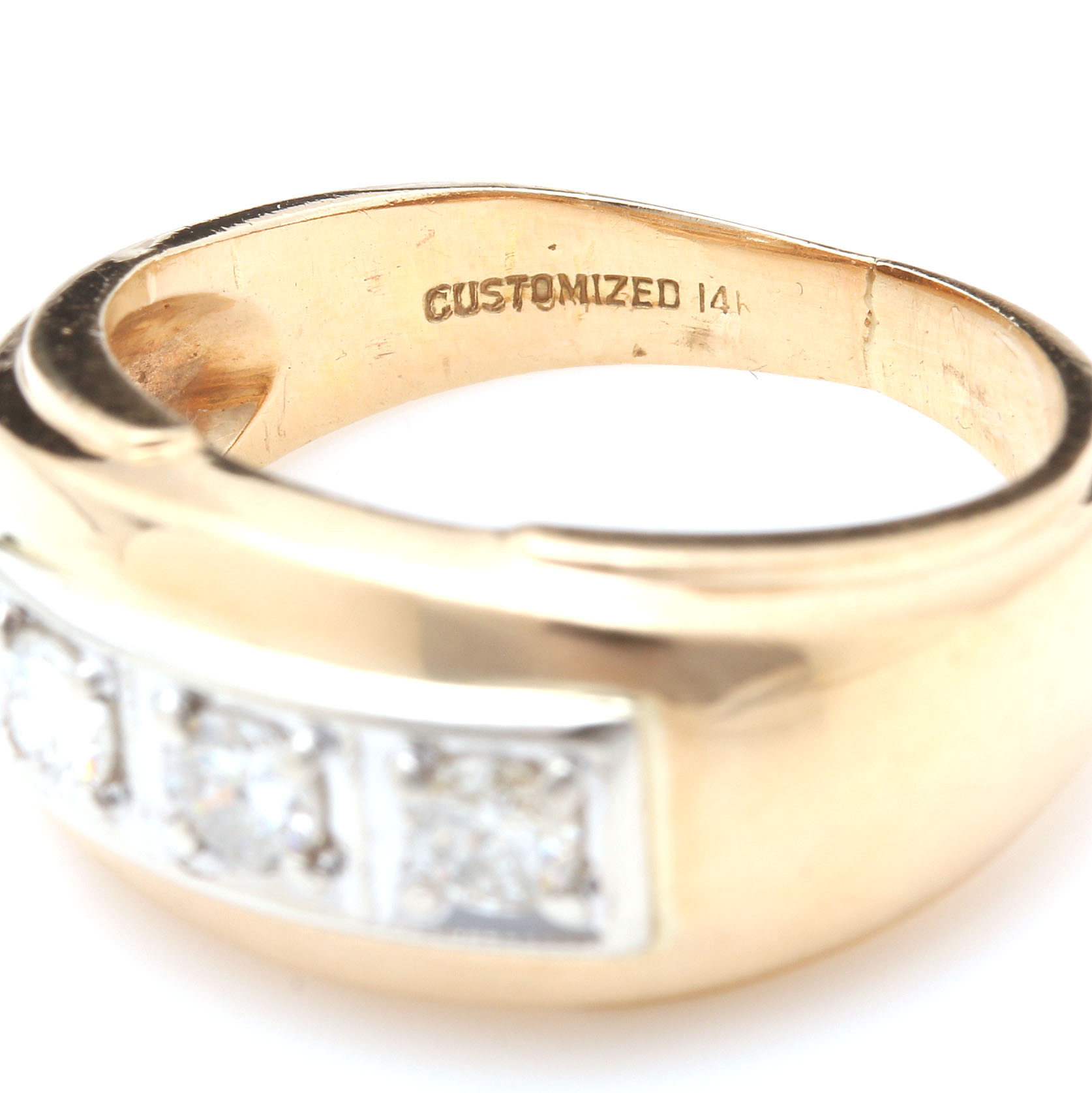 14K Yellow Gold Diamond Ring