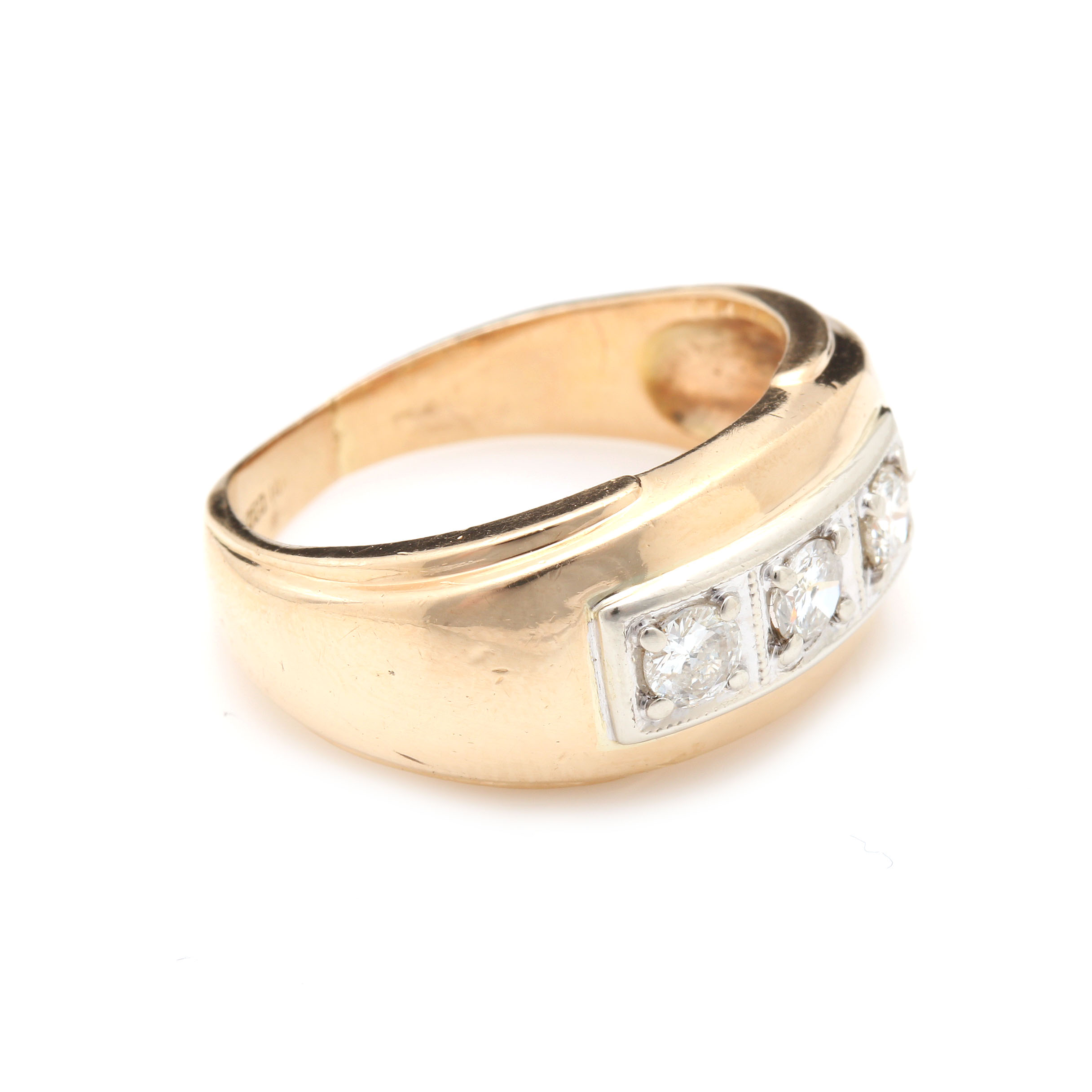 14K Yellow Gold Diamond Ring