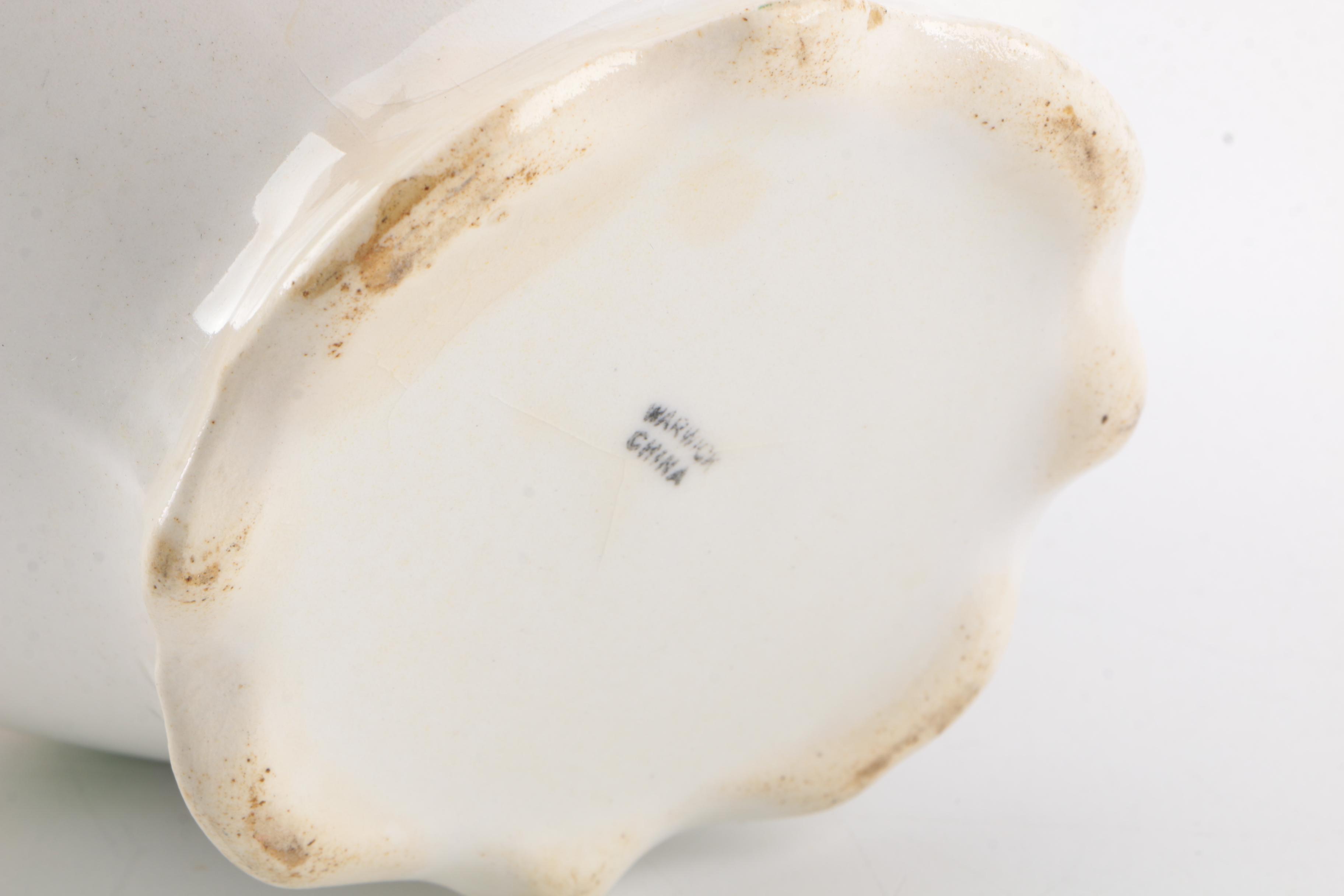 Vintage Porcelain Warwick Pitcher and E. S. Germany Dish