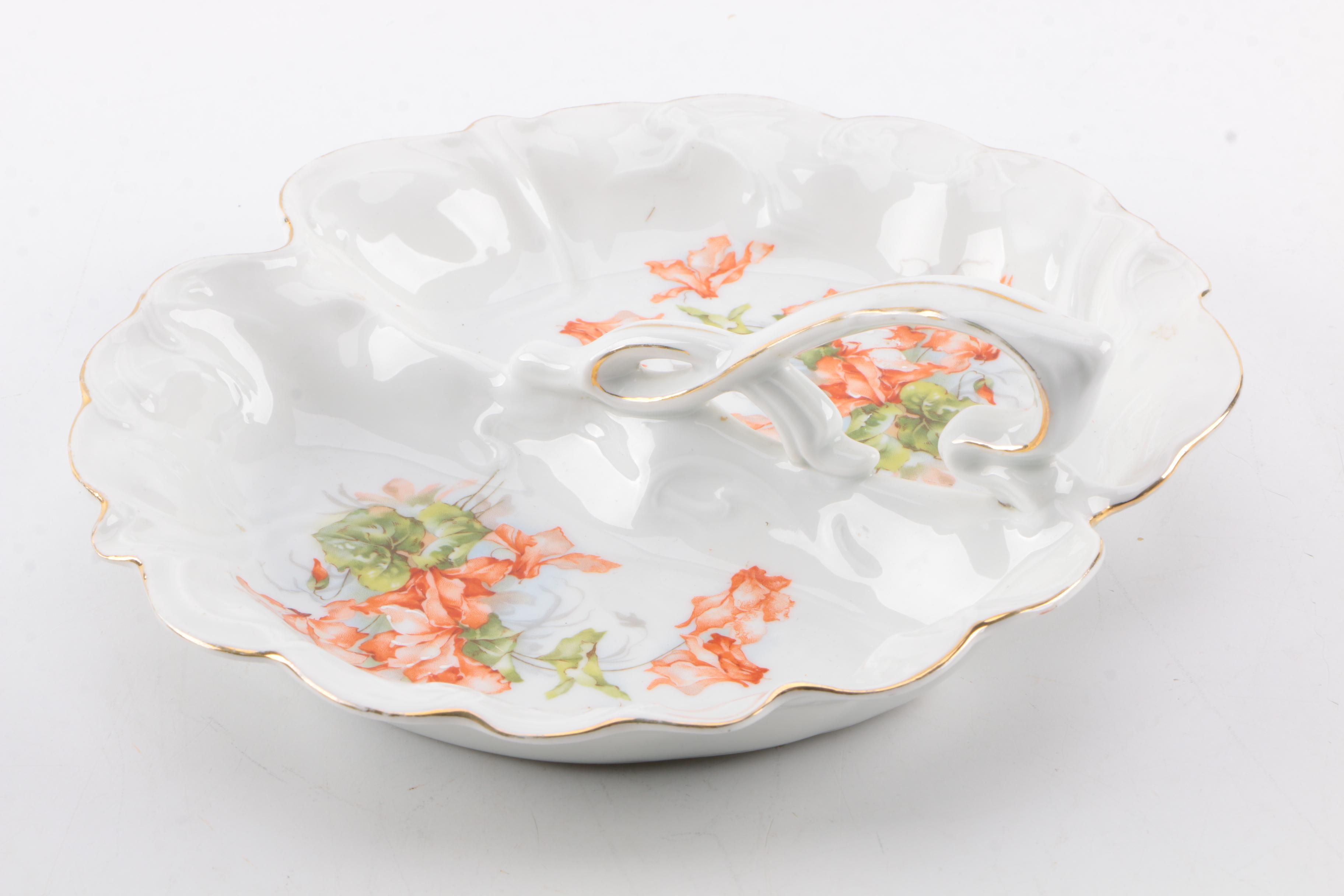 Vintage Porcelain Warwick Pitcher and E. S. Germany Dish