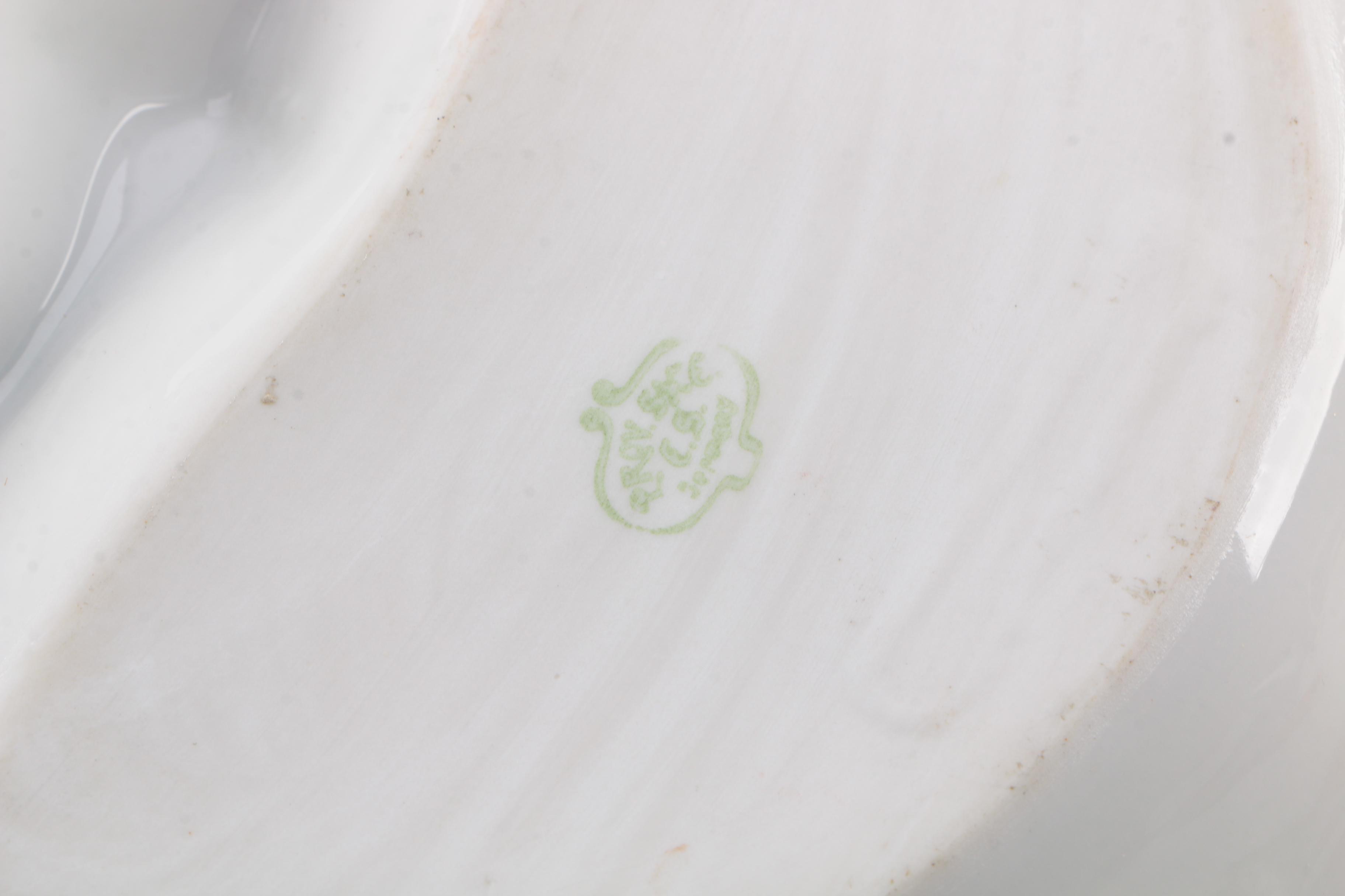 Vintage Porcelain Warwick Pitcher and E. S. Germany Dish