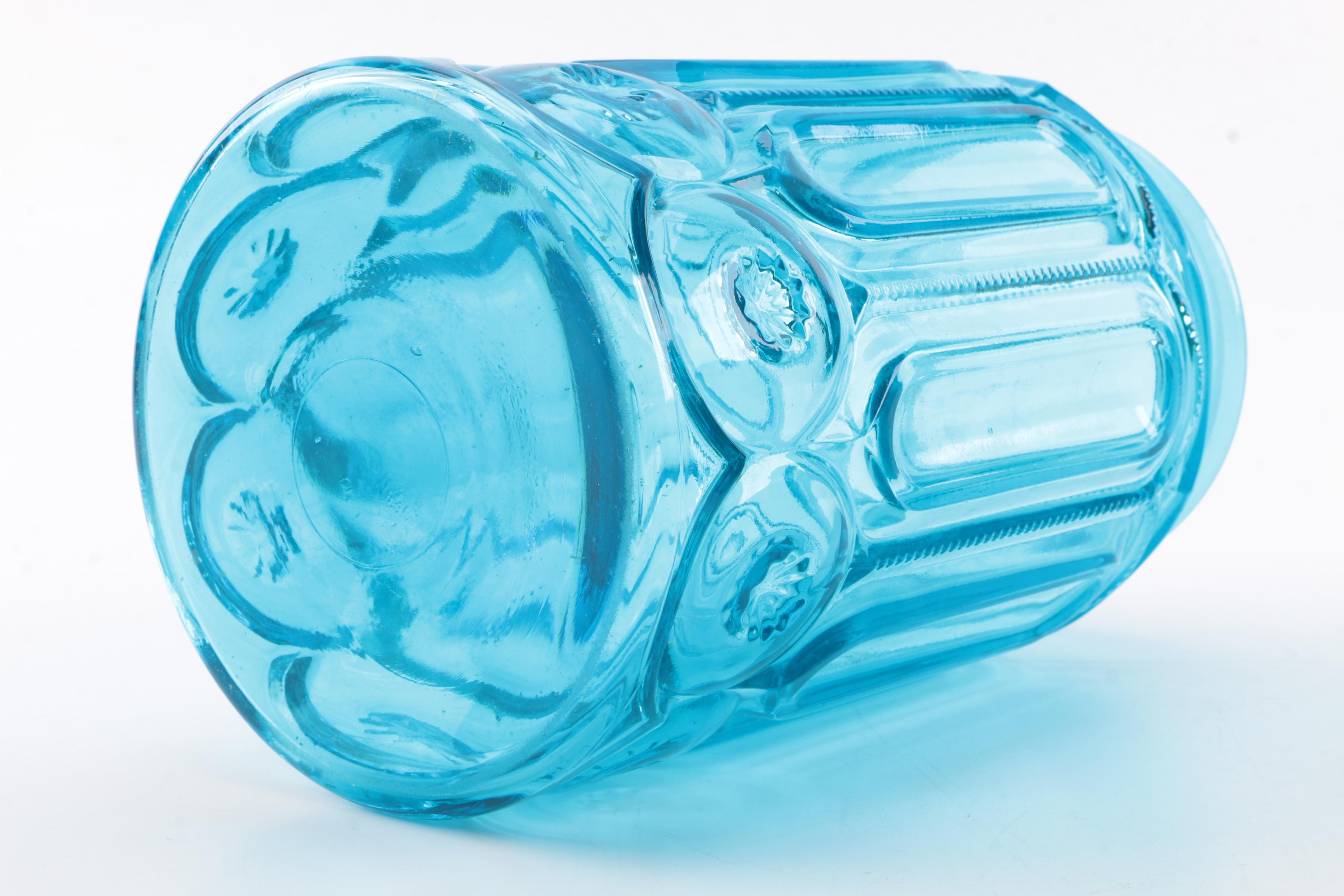 Vintage Pressed Glass Lidded Storage Jars including "Moon and Stars"