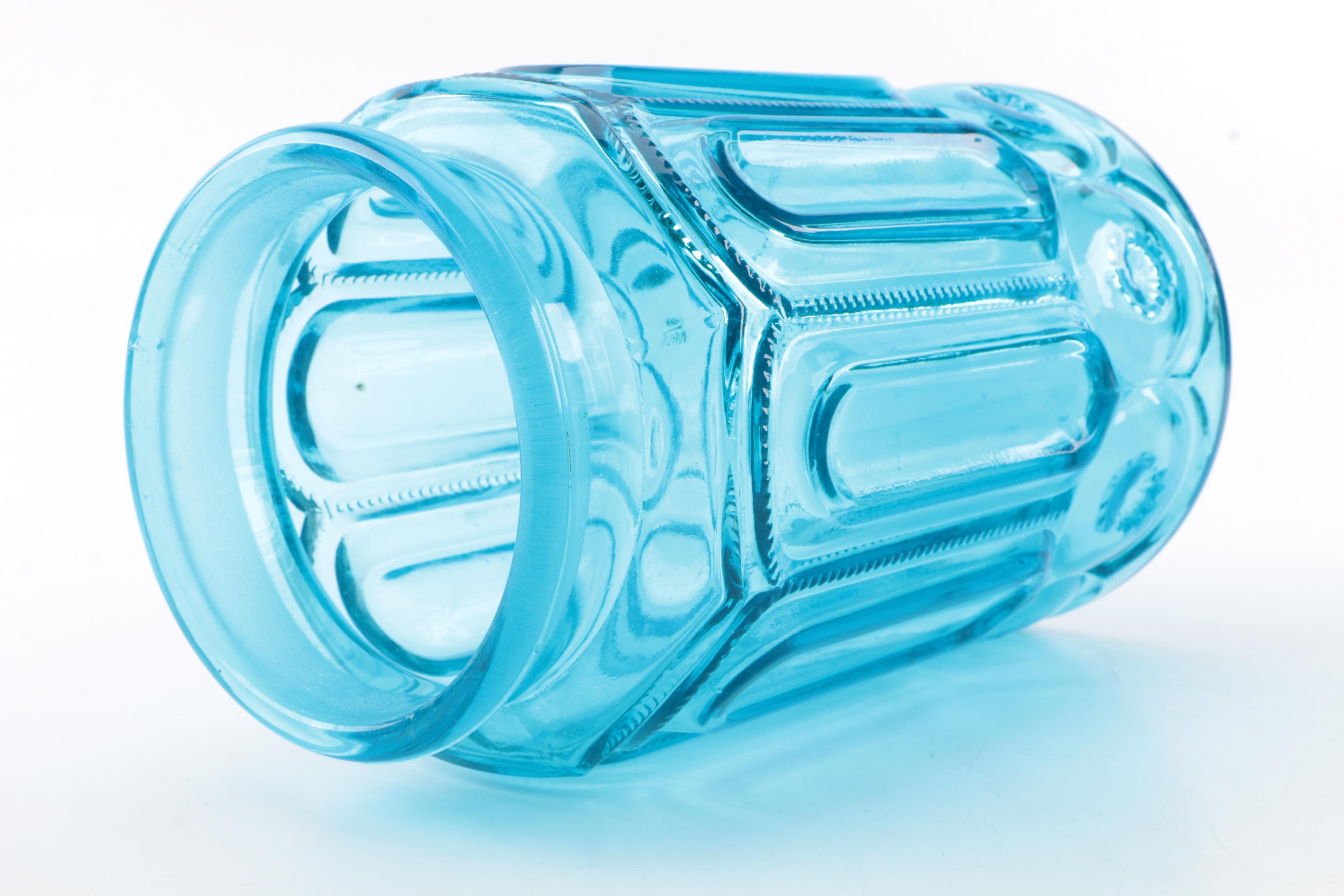 Vintage Pressed Glass Lidded Storage Jars including "Moon and Stars"