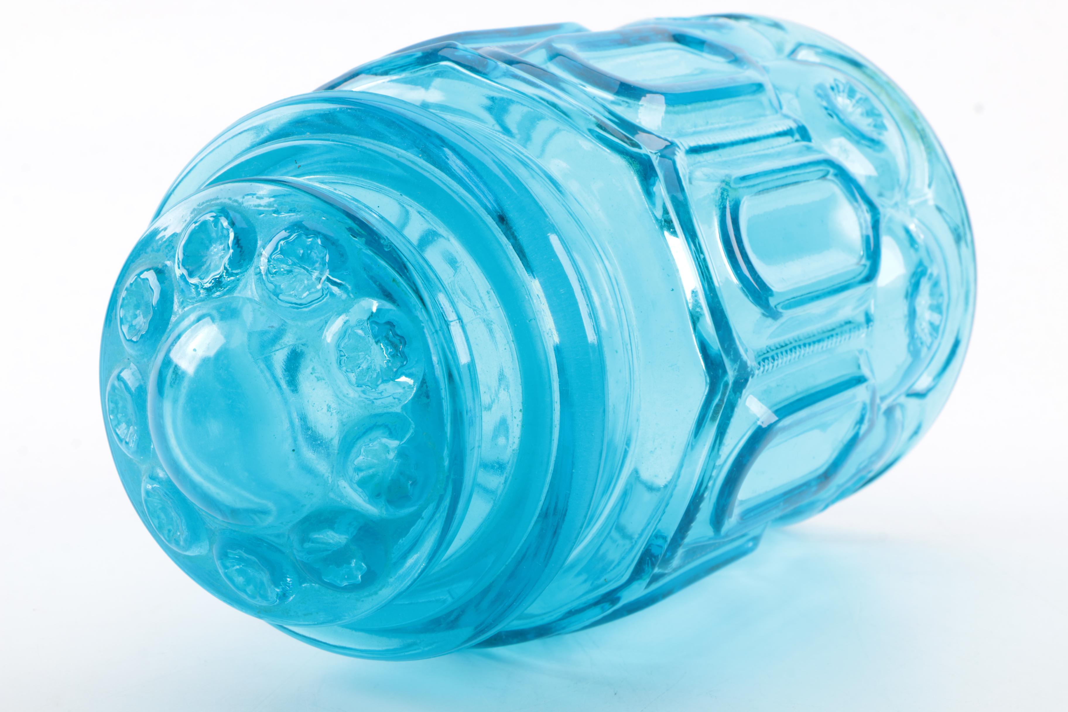 Vintage Pressed Glass Lidded Storage Jars including "Moon and Stars"