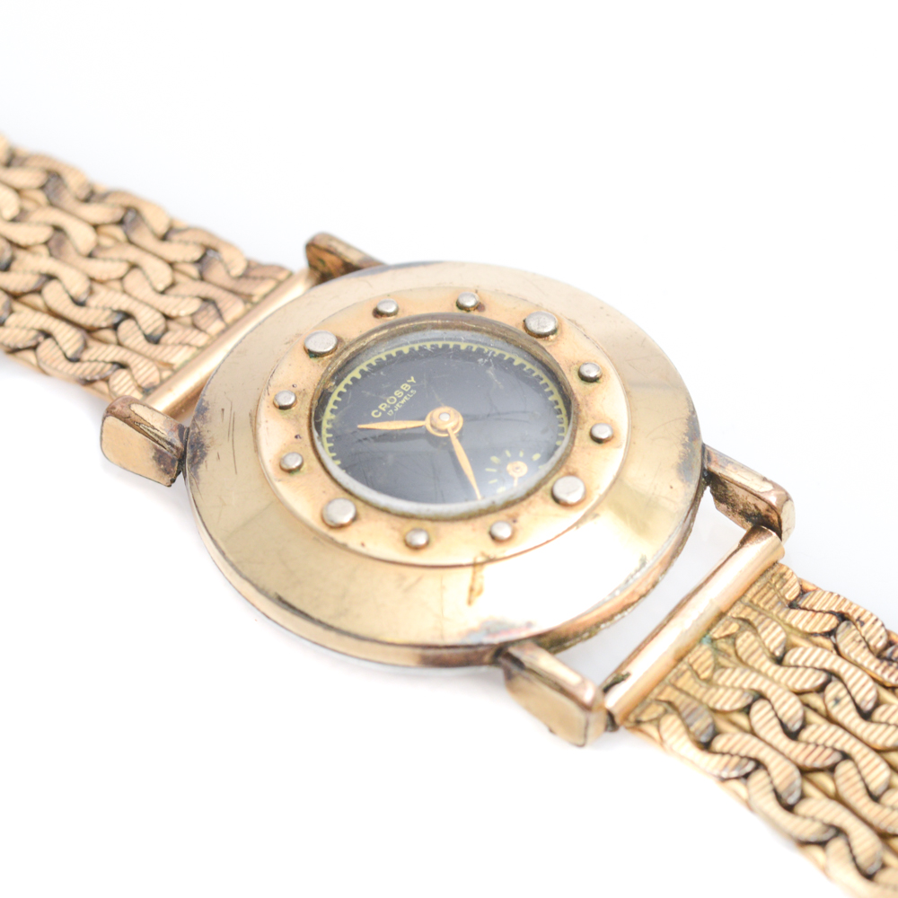 Vintage 10K Rolled Gold Plated Swiss Crosby Watch