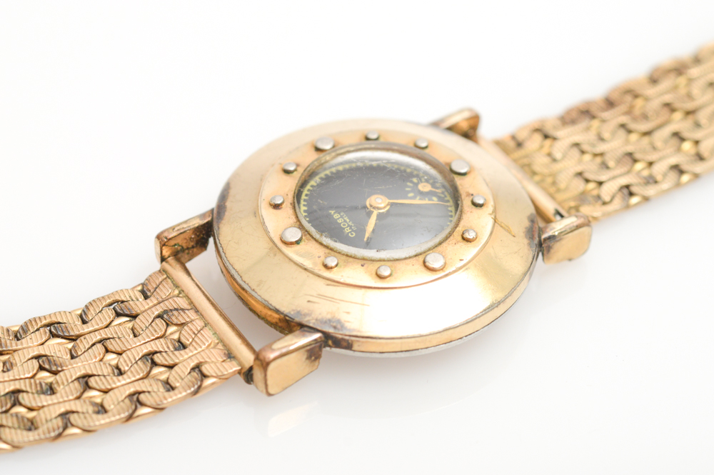 Vintage 10K Rolled Gold Plated Swiss Crosby Watch