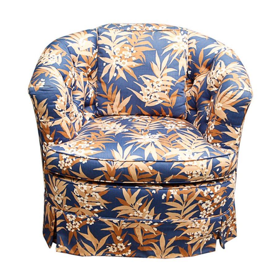 Deco Revival Floral Upholstered Tub Chair by State of Newburgh