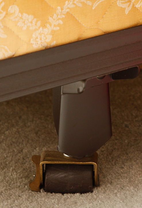 Federal Style  Mahogany Twin-Size Headboard and Metal Mattress Frame