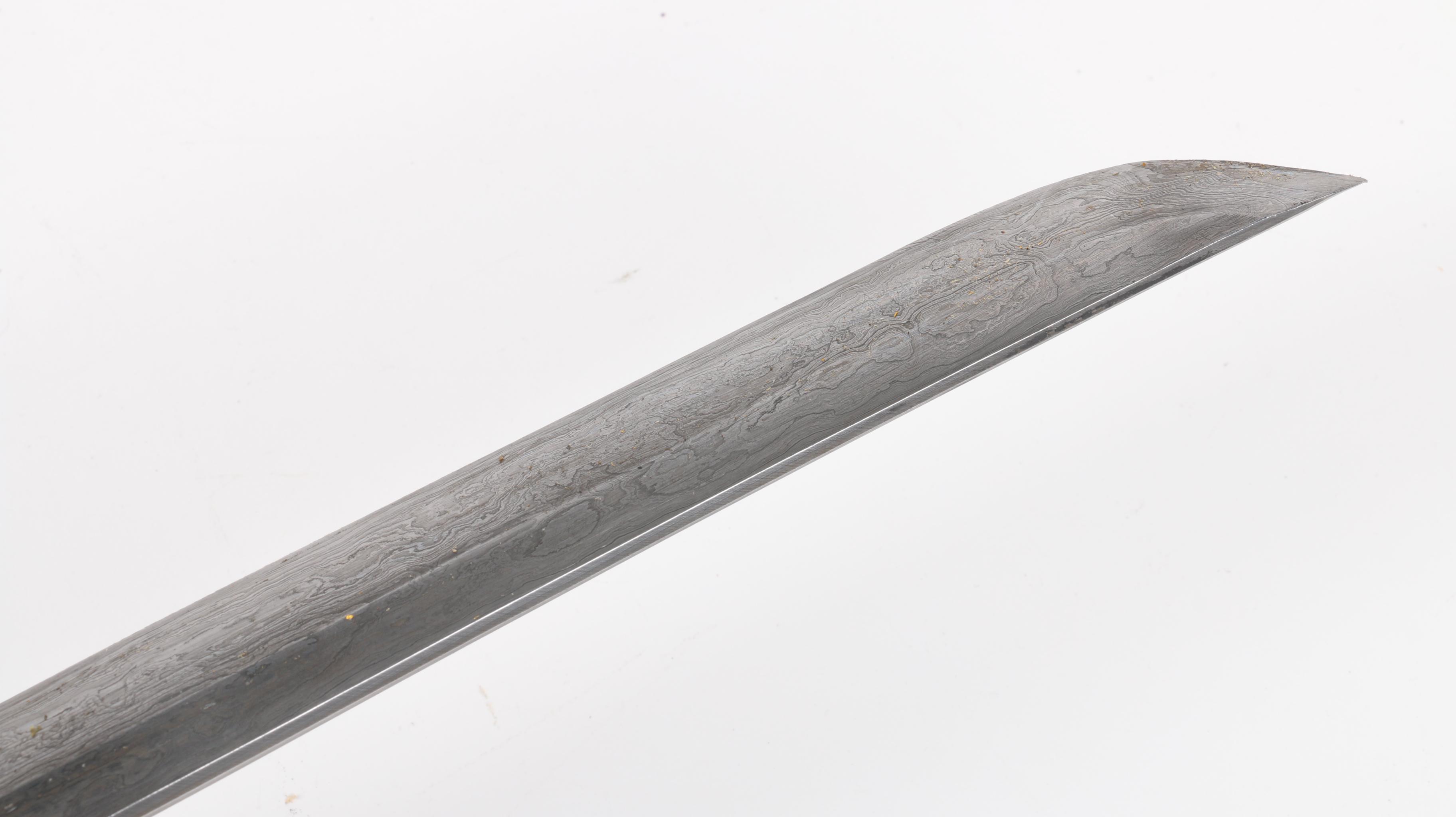 Damascus Blade Katana with Dragon Motif and Scabbard