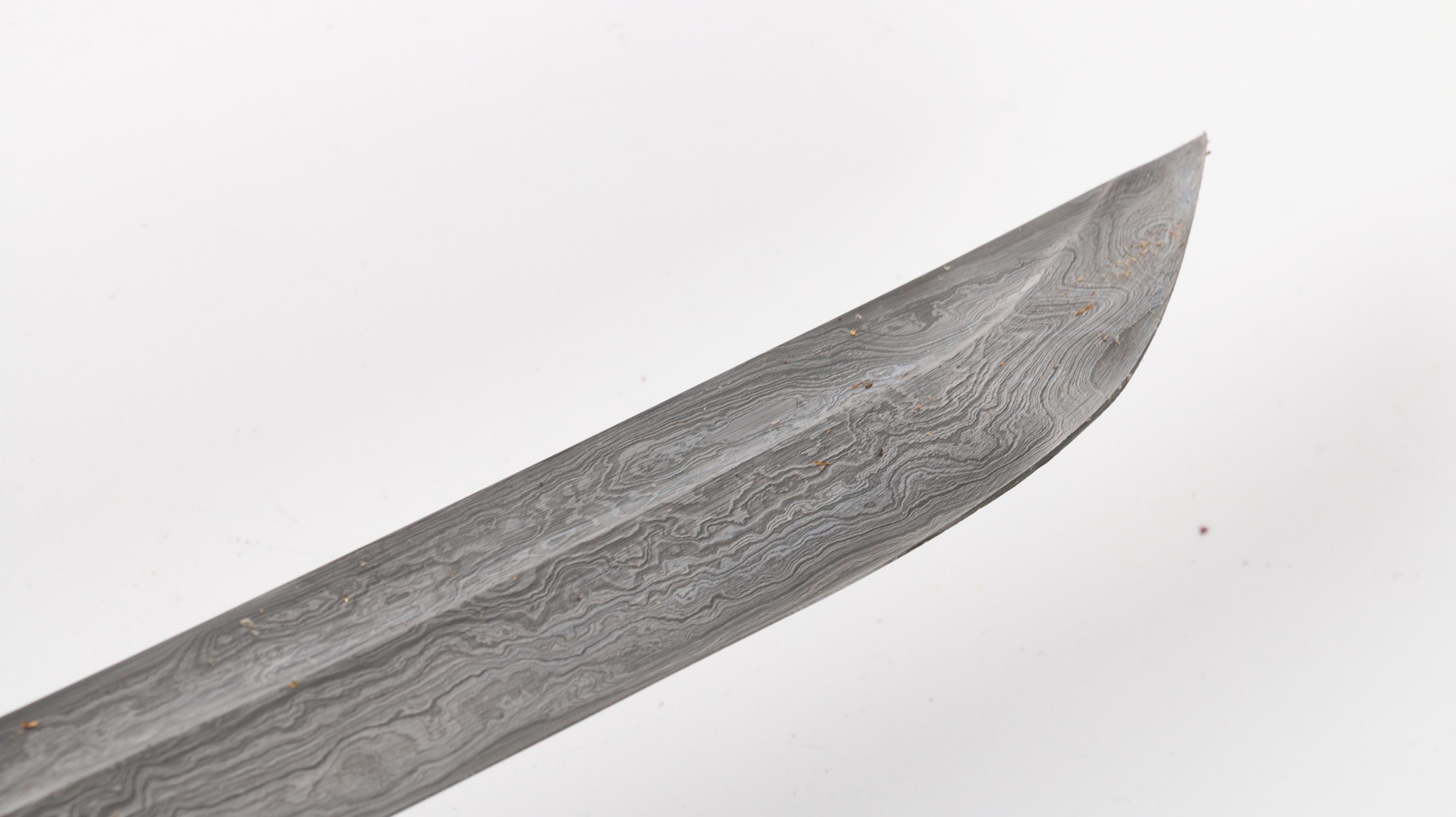 Damascus Blade Katana with Dragon Motif and Scabbard