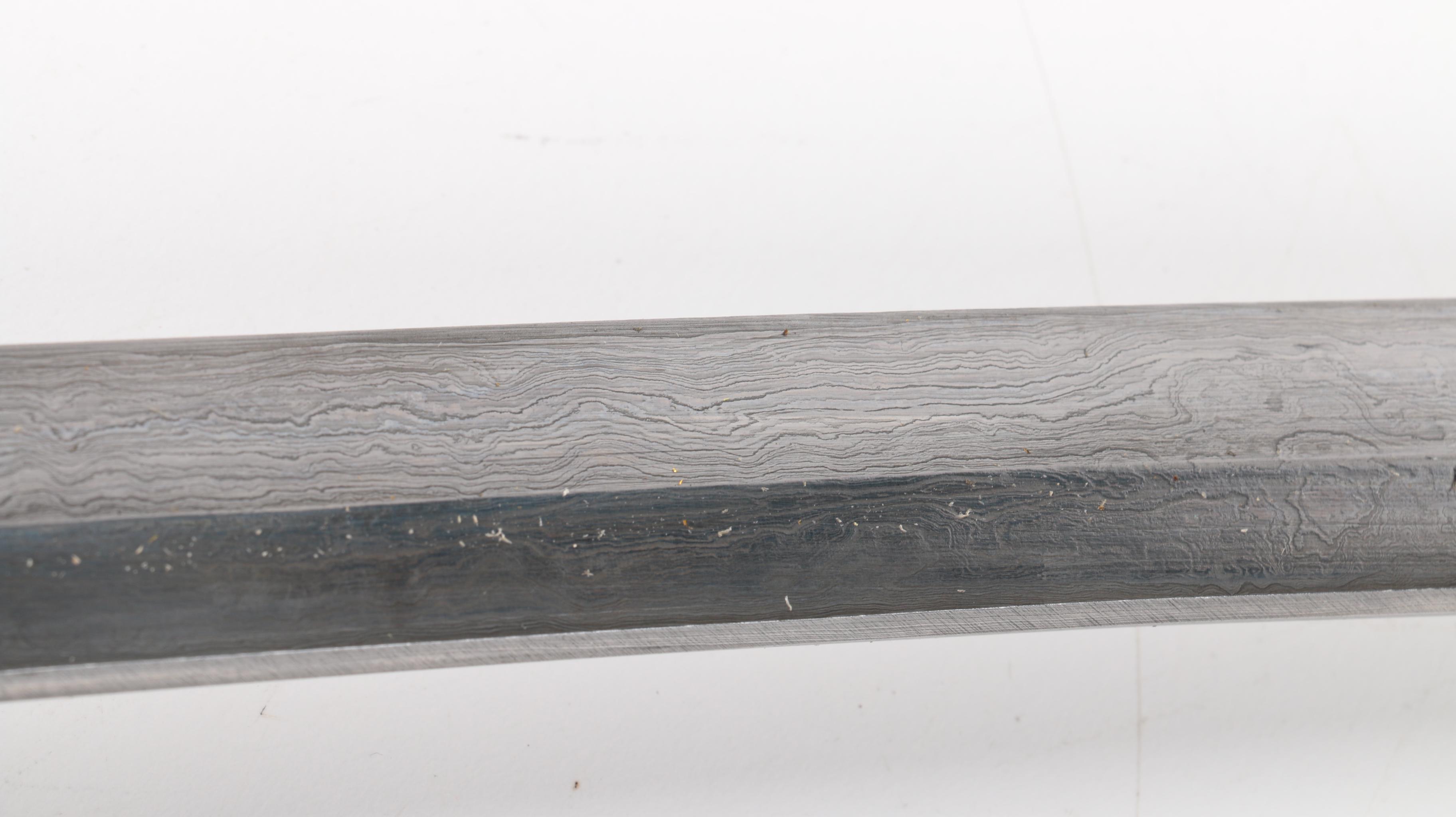 Damascus Blade Katana with Dragon Motif and Scabbard