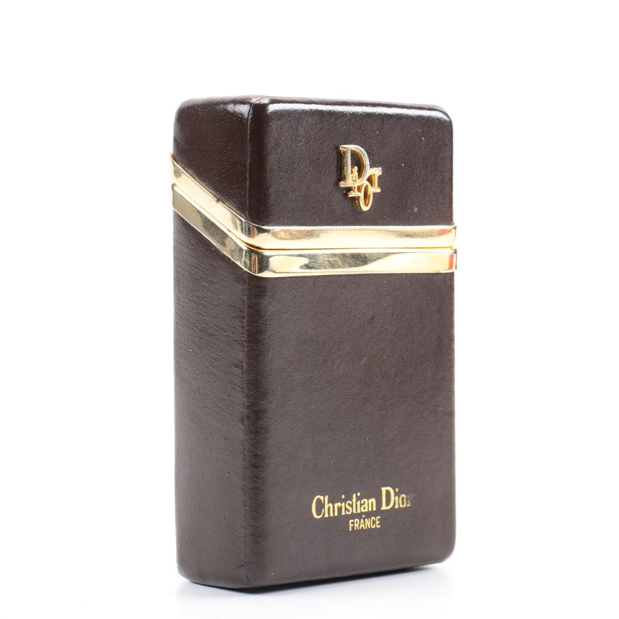 CHRISTIAN DIOR Cigarette or cigar box in silver plated …