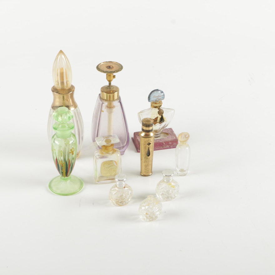 Perfume Bottles Including Guerlain Shalimar Bottle