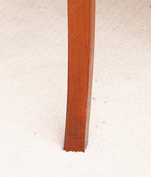 Mid-Century Folding Game Table and Four Leaf-Carved Side Chairs by Stakmore