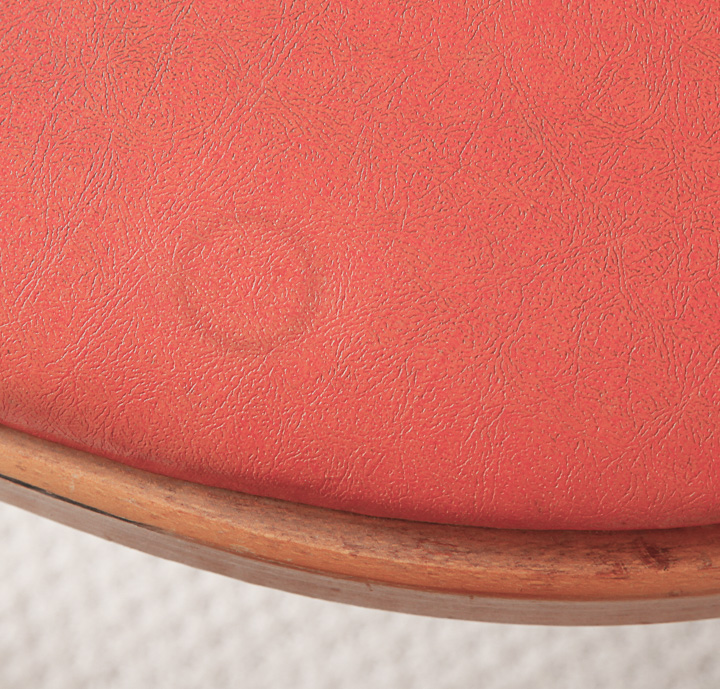 Mid-Century Folding Game Table and Four Leaf-Carved Side Chairs by Stakmore