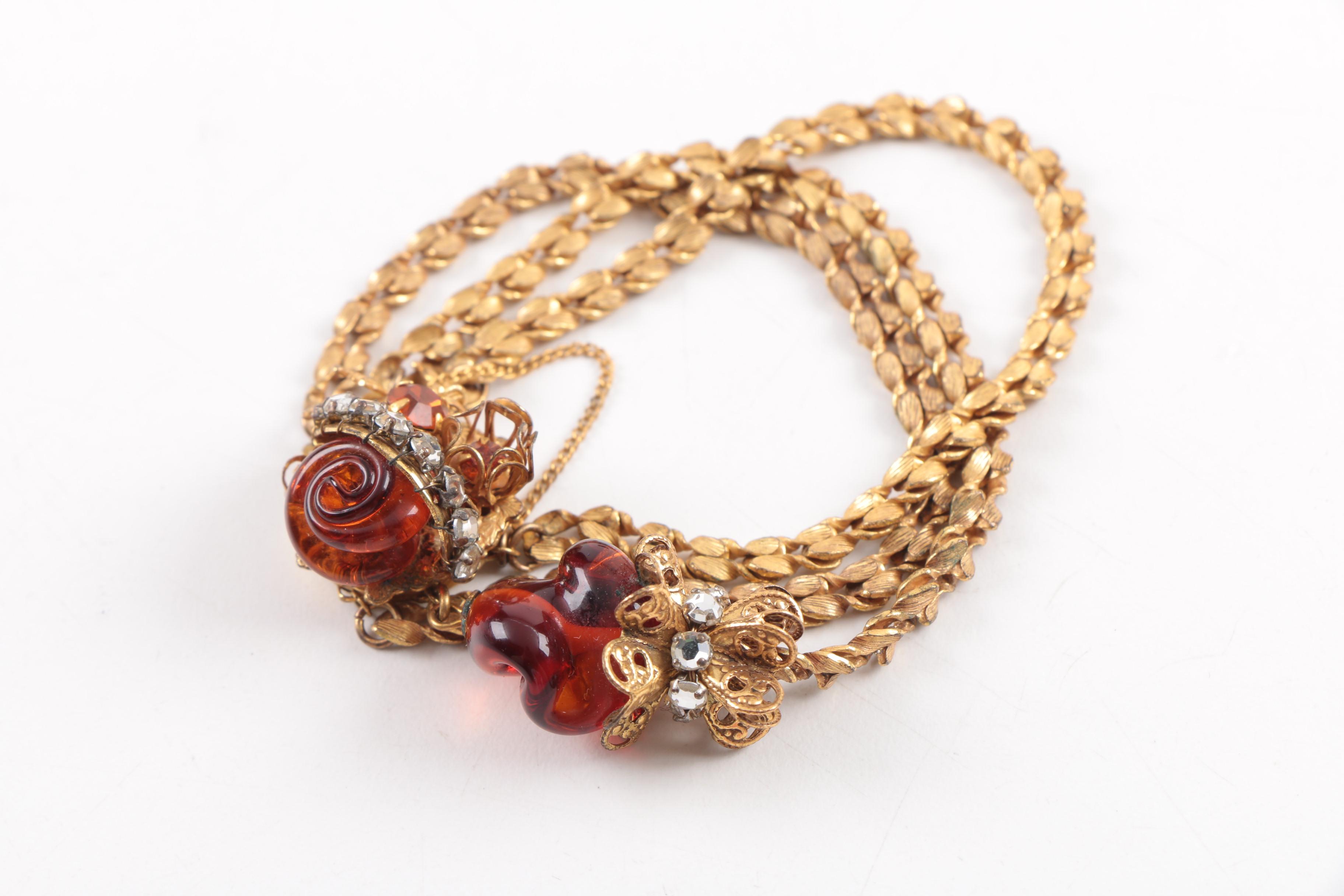 Vintage Miriam Haskell Demi Parure