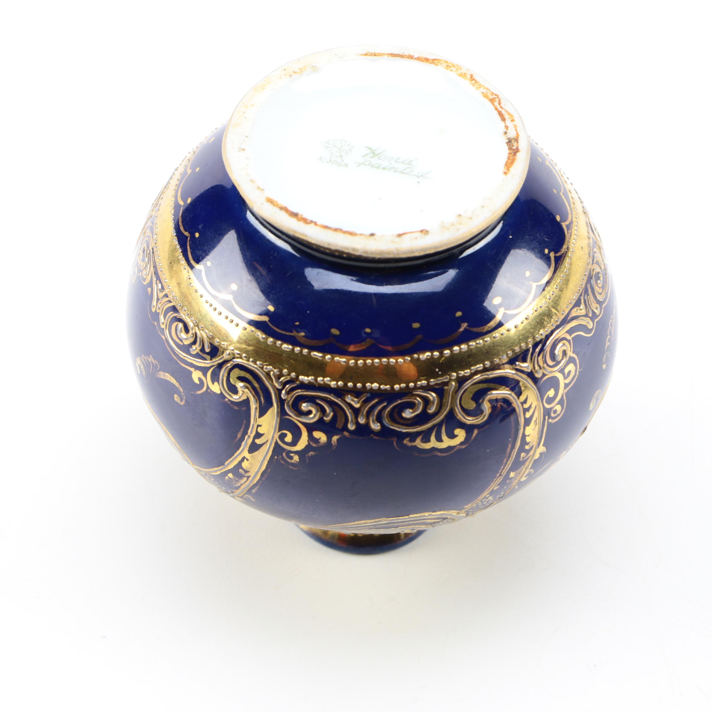 Antique Nippon Scent Bottle with Limoges Miniatures and Charlotte di Vita