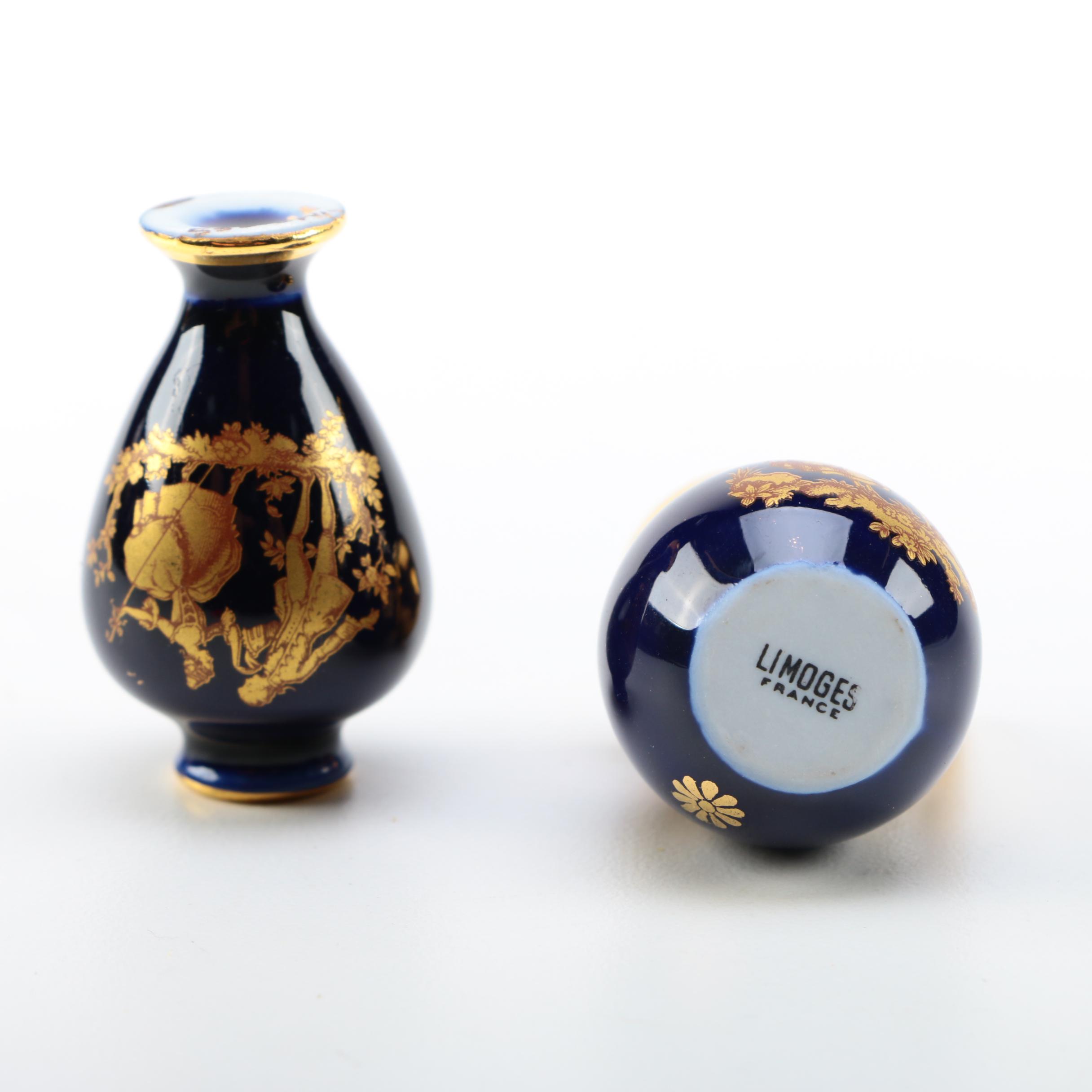 Antique Nippon Scent Bottle with Limoges Miniatures and Charlotte di Vita