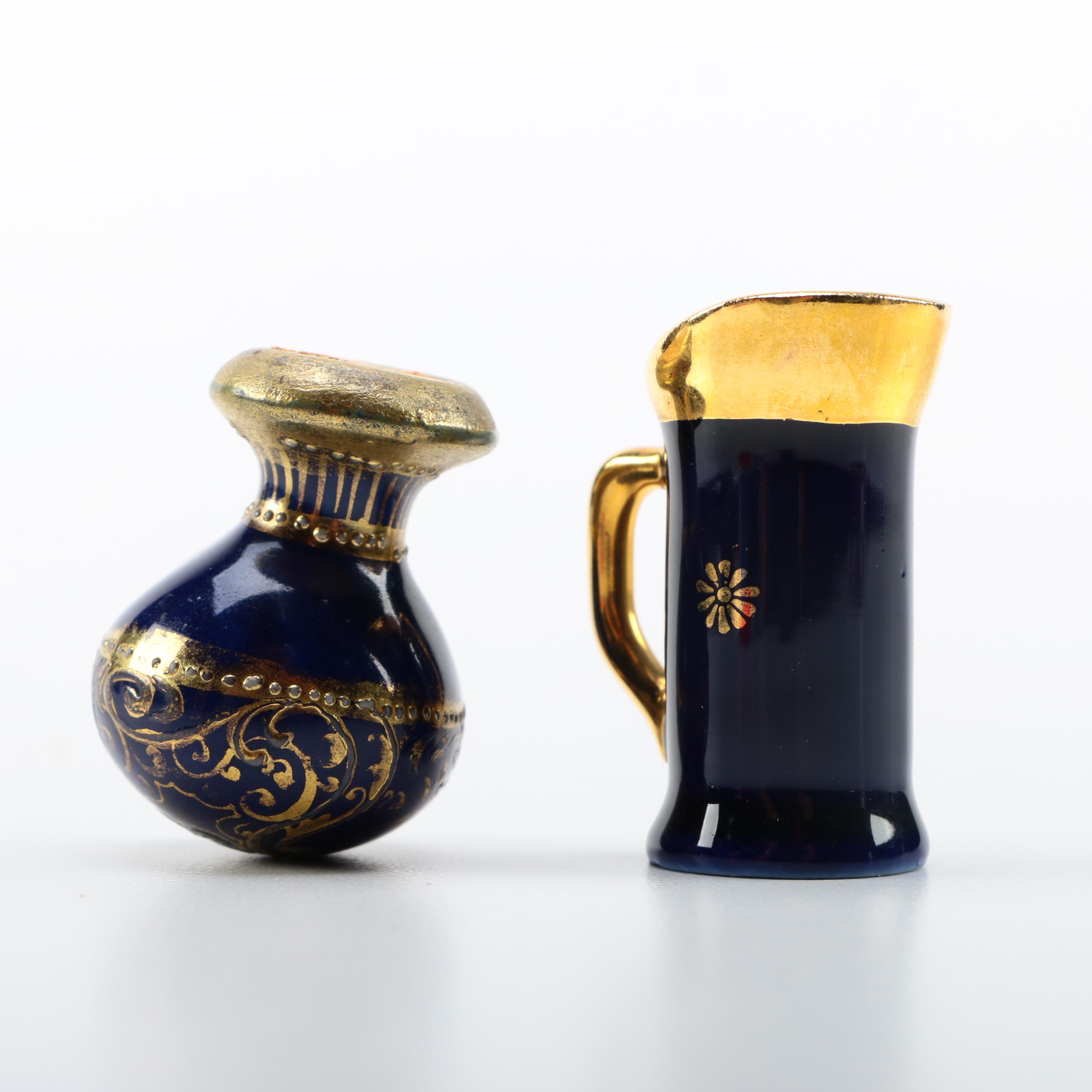 Antique Nippon Scent Bottle with Limoges Miniatures and Charlotte di Vita