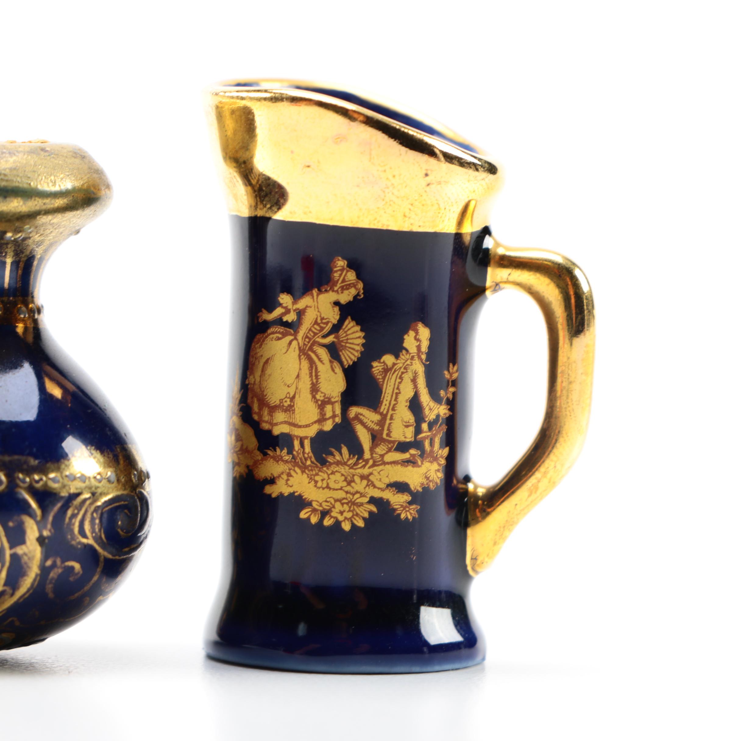 Antique Nippon Scent Bottle with Limoges Miniatures and Charlotte di Vita