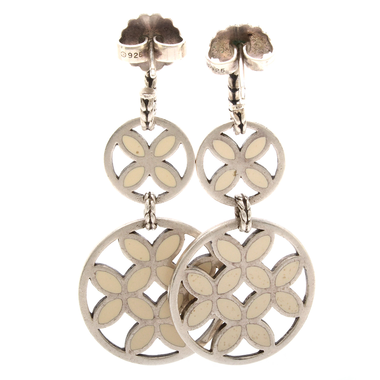 John Hardy Enameled Sterling Silver Earrings