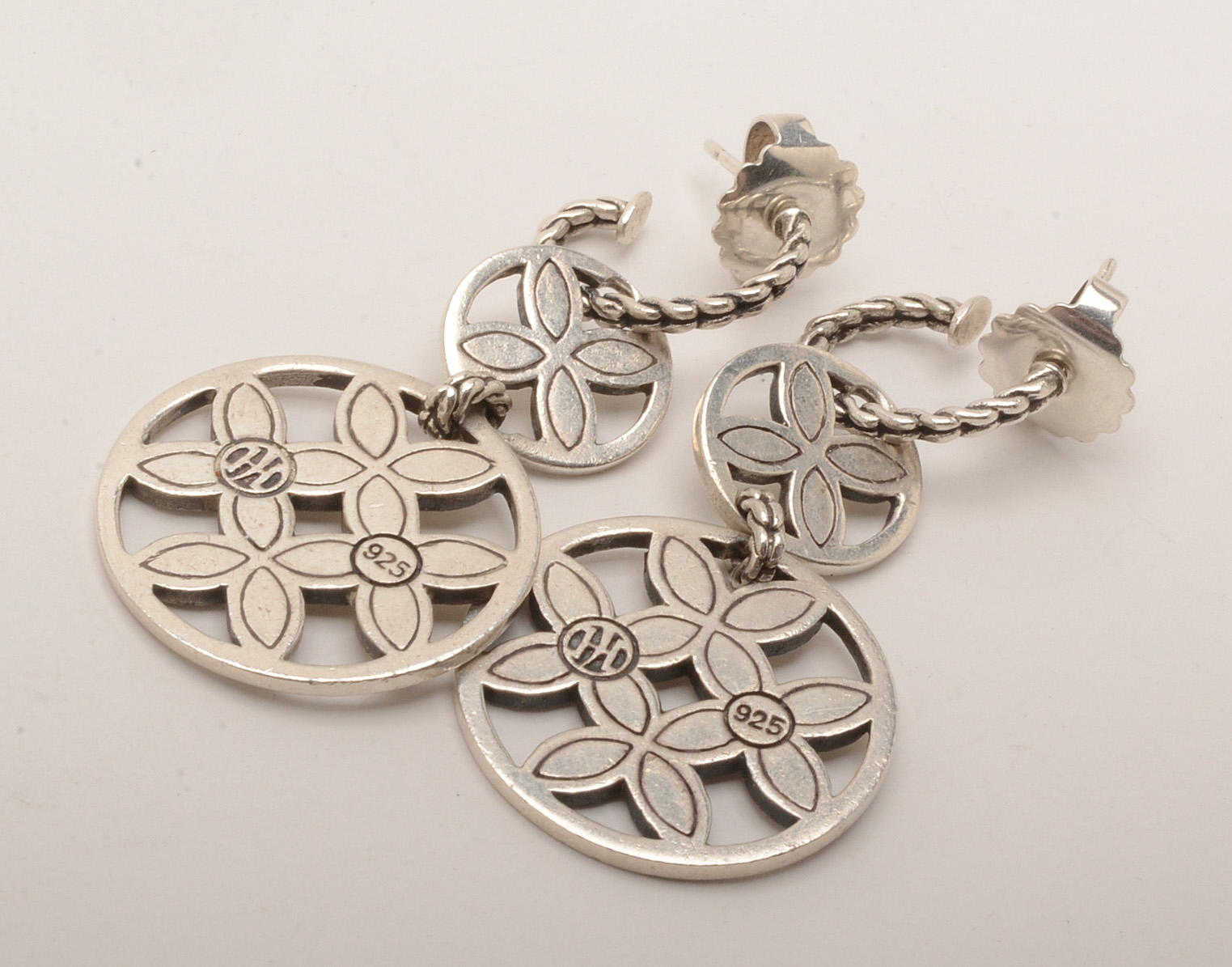 John Hardy Enameled Sterling Silver Earrings