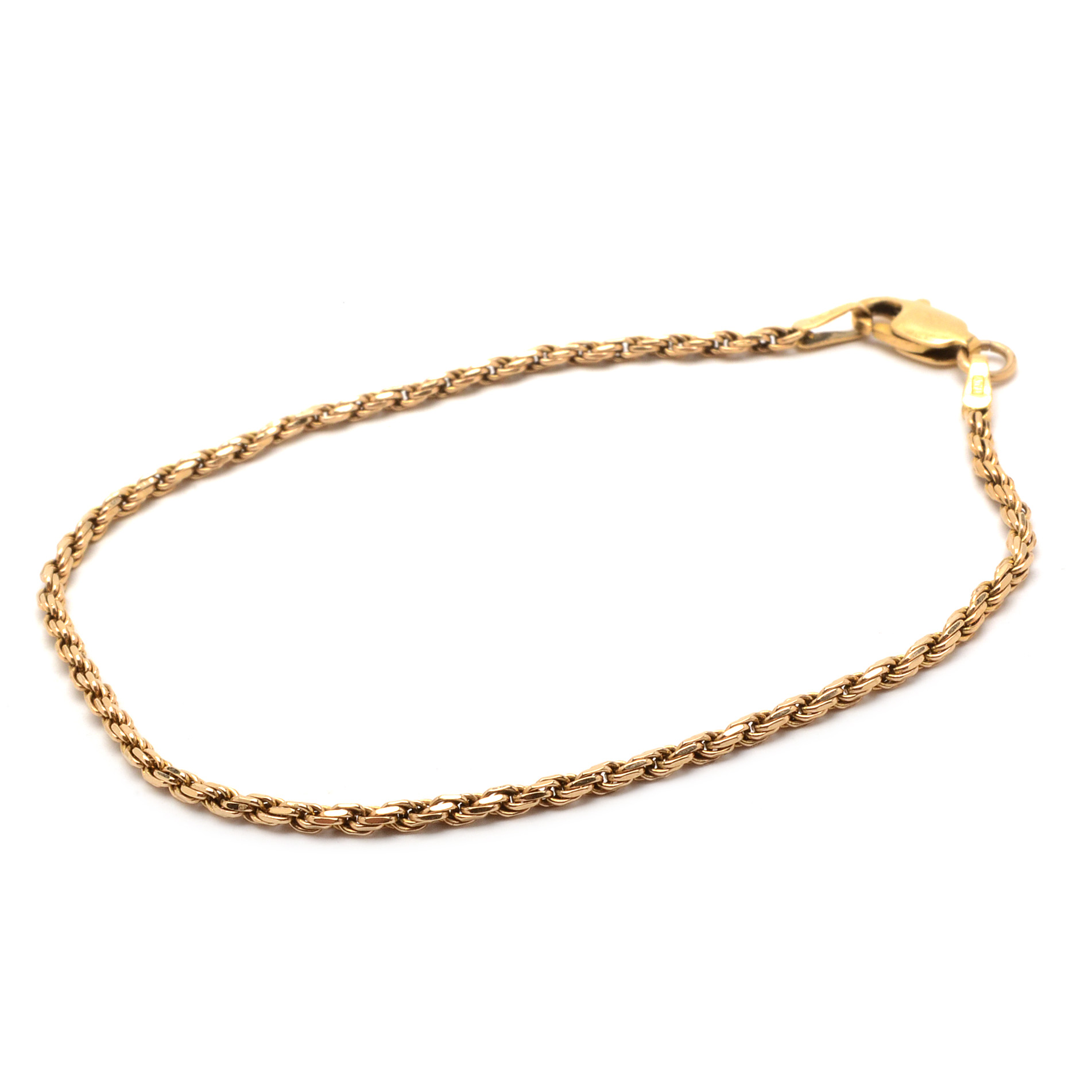 14K Gold Rope Bracelet
