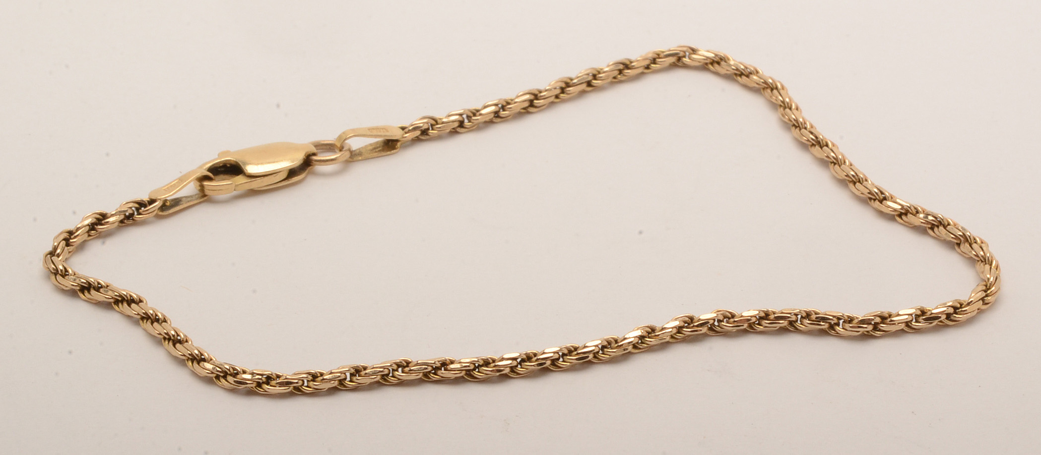 14K Gold Rope Bracelet