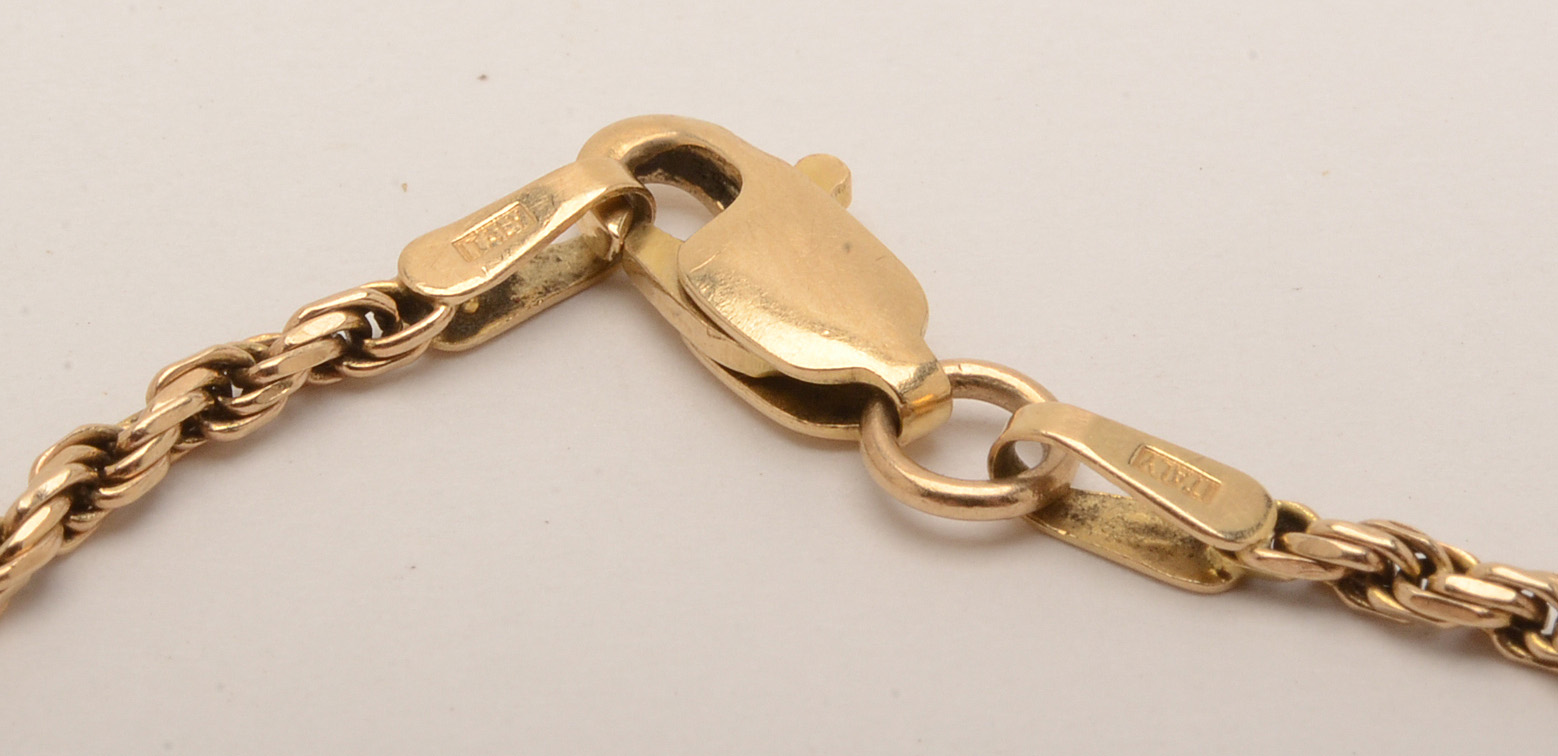 14K Gold Rope Bracelet