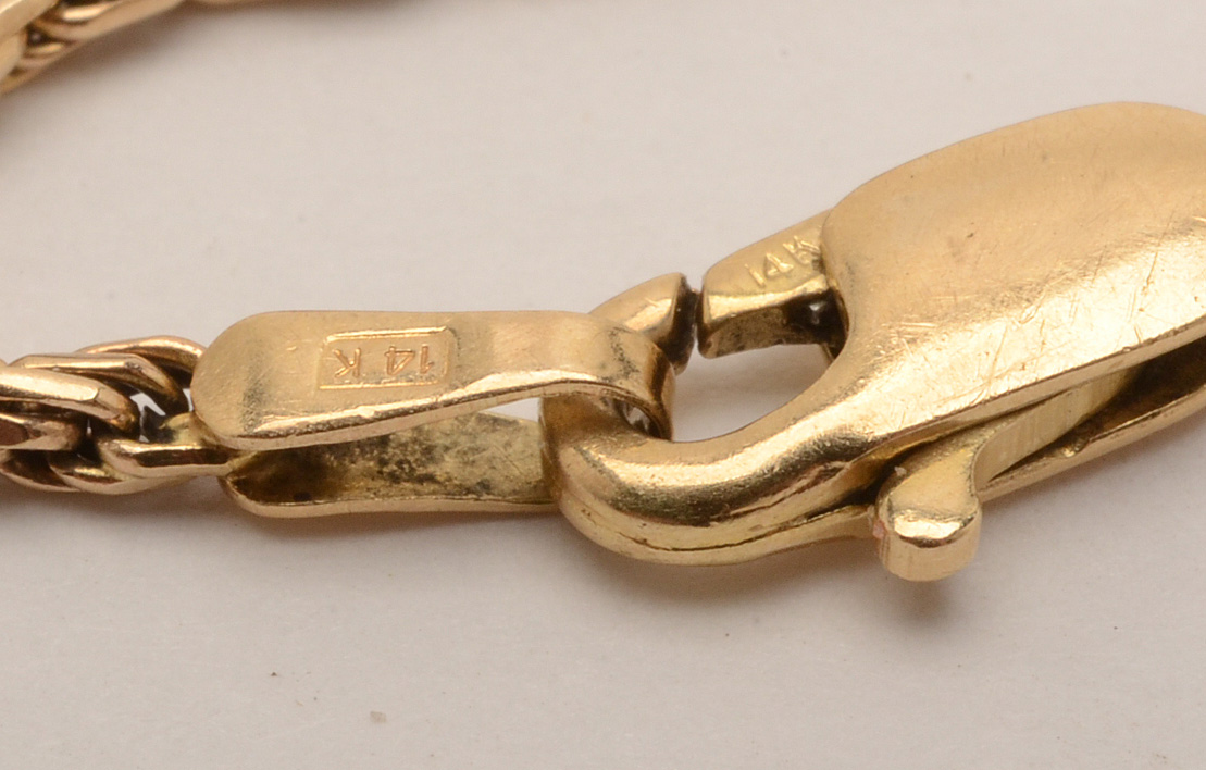 14K Gold Rope Bracelet