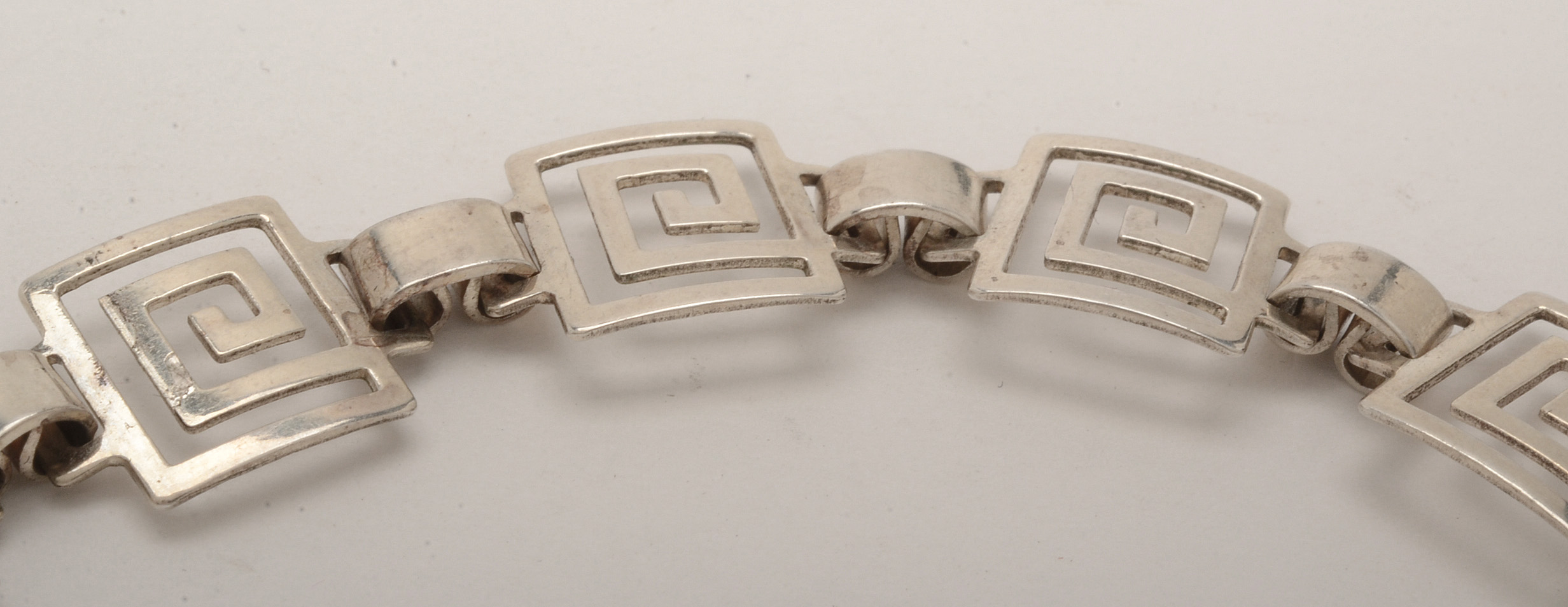 Sterling Silver Greek Key Design Necklace