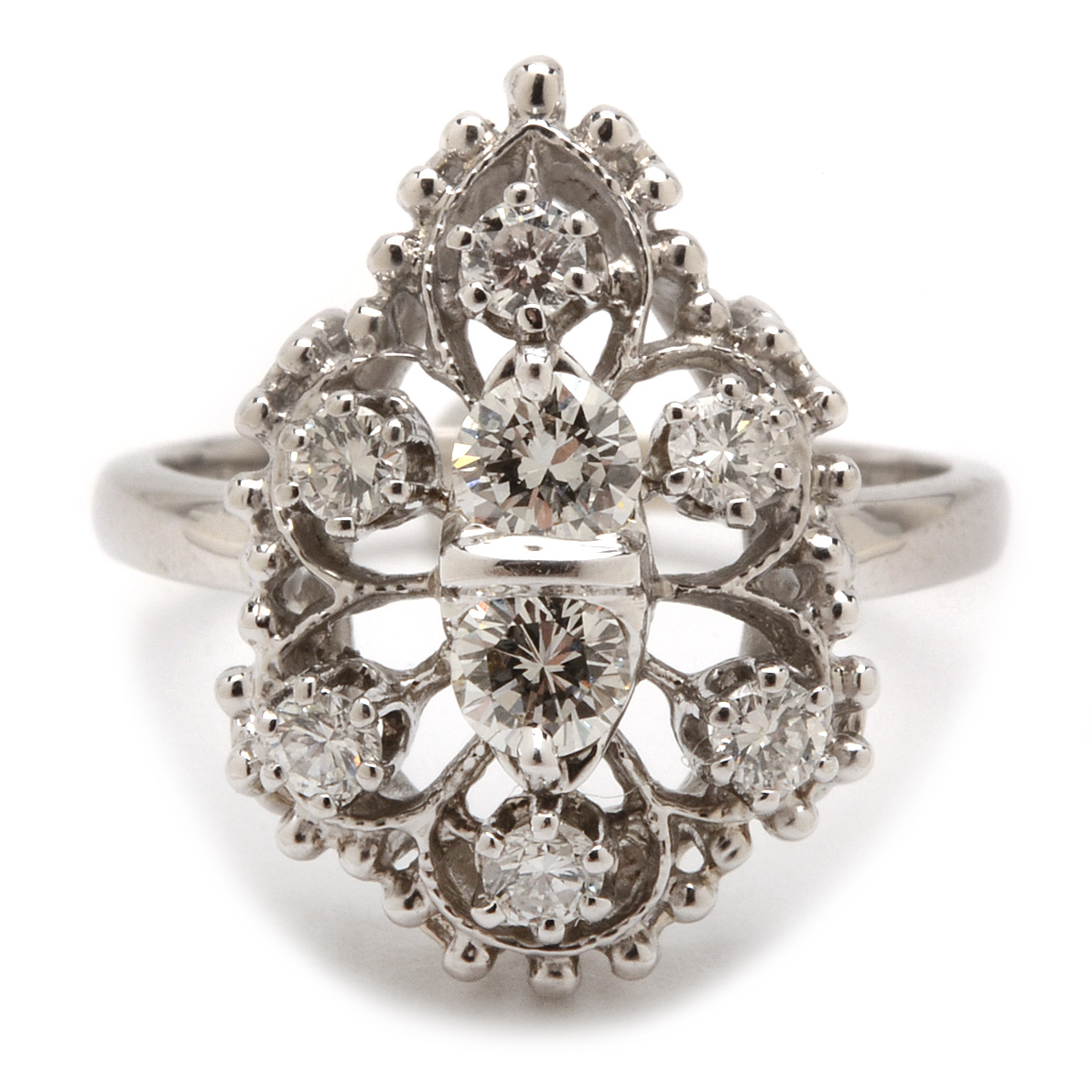 Bellcrest 14K White Gold and Diamond Ring