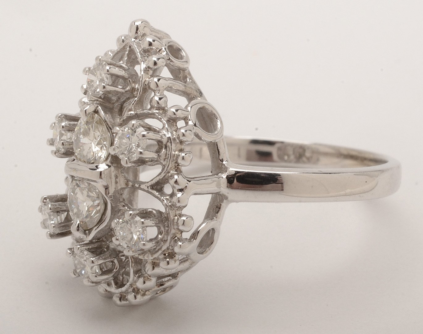 Bellcrest 14K White Gold and Diamond Ring