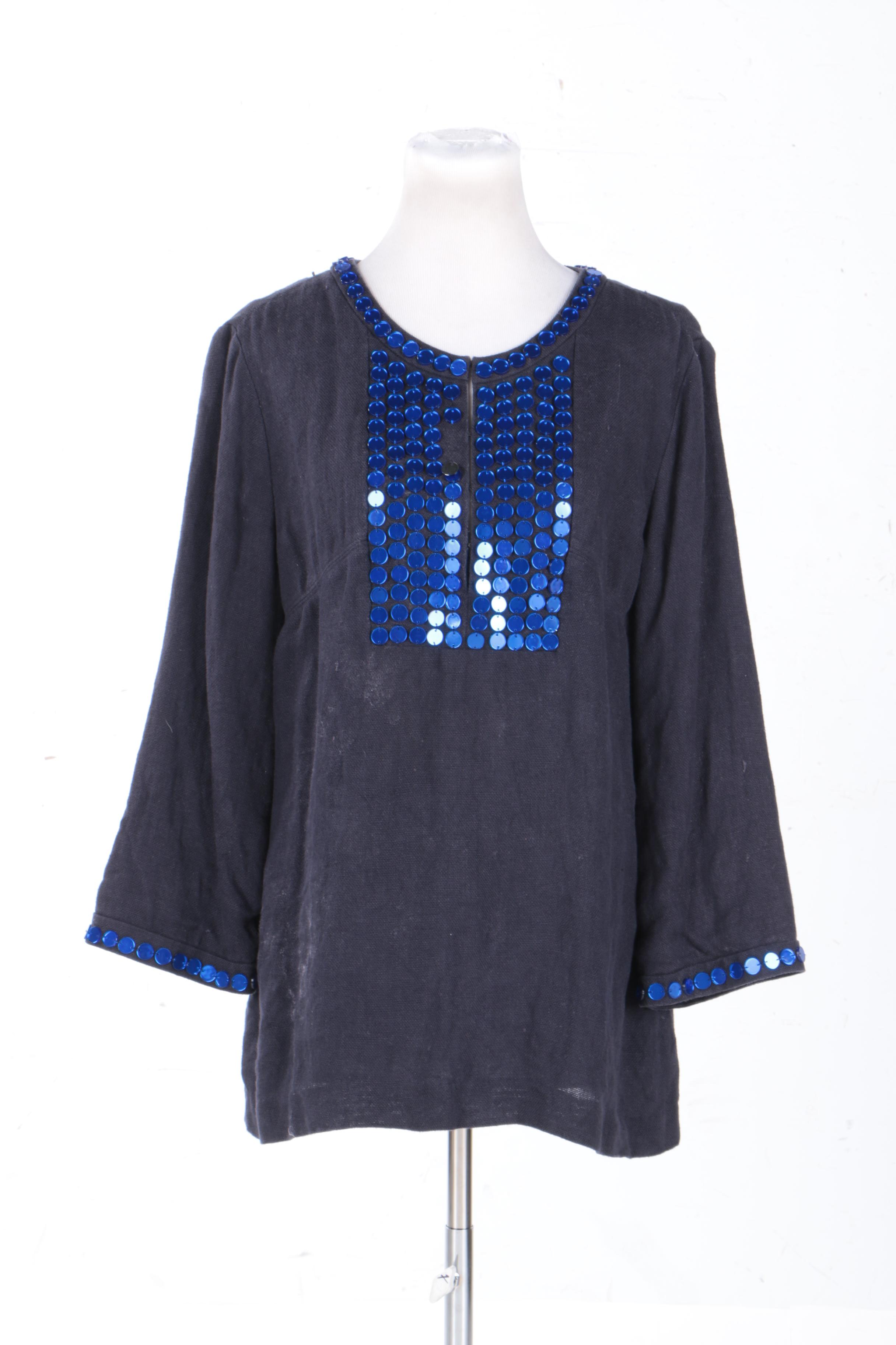 Tory Burch Linen Shirt Including Scarf