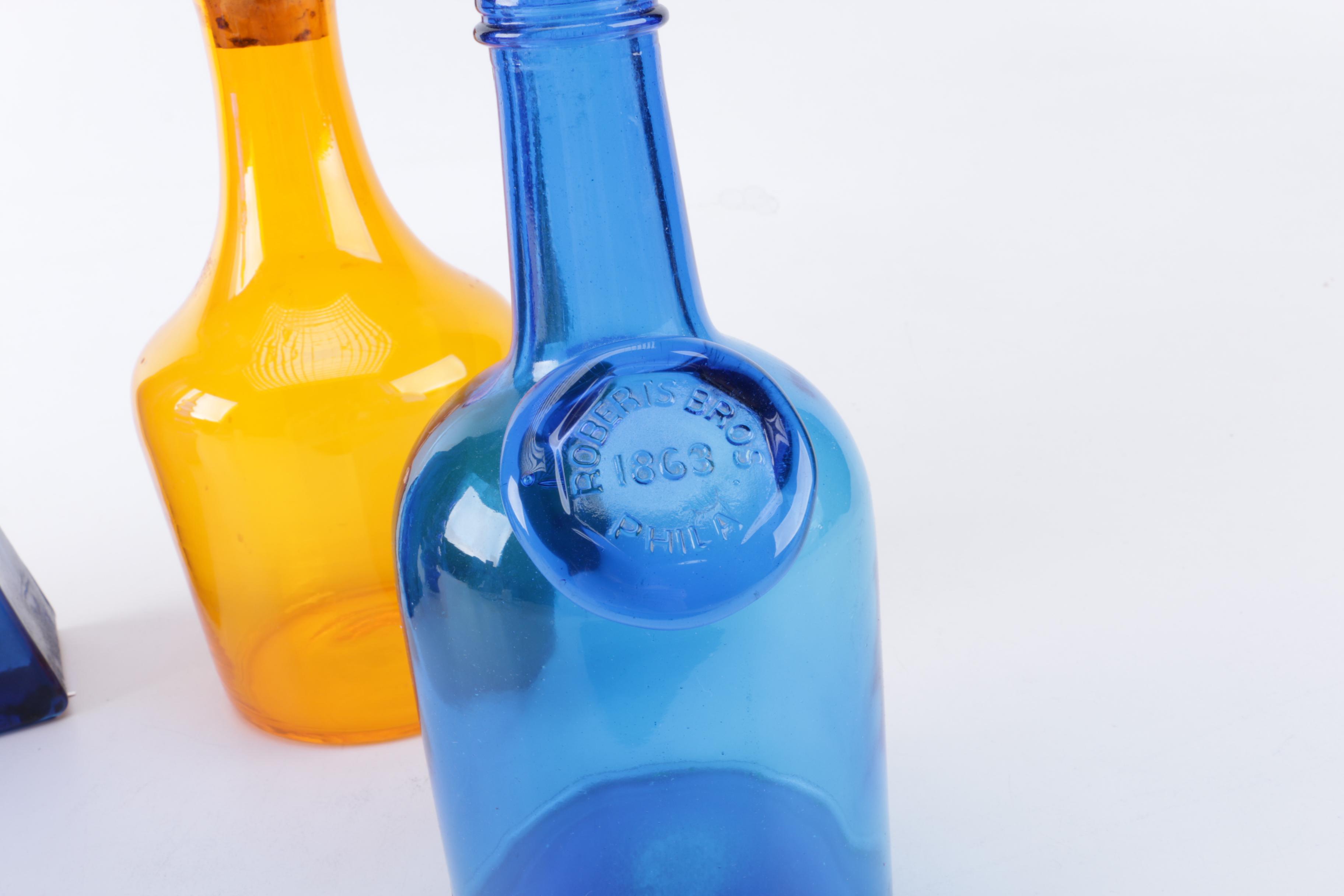 Assorted Glass Decanters and Bottles