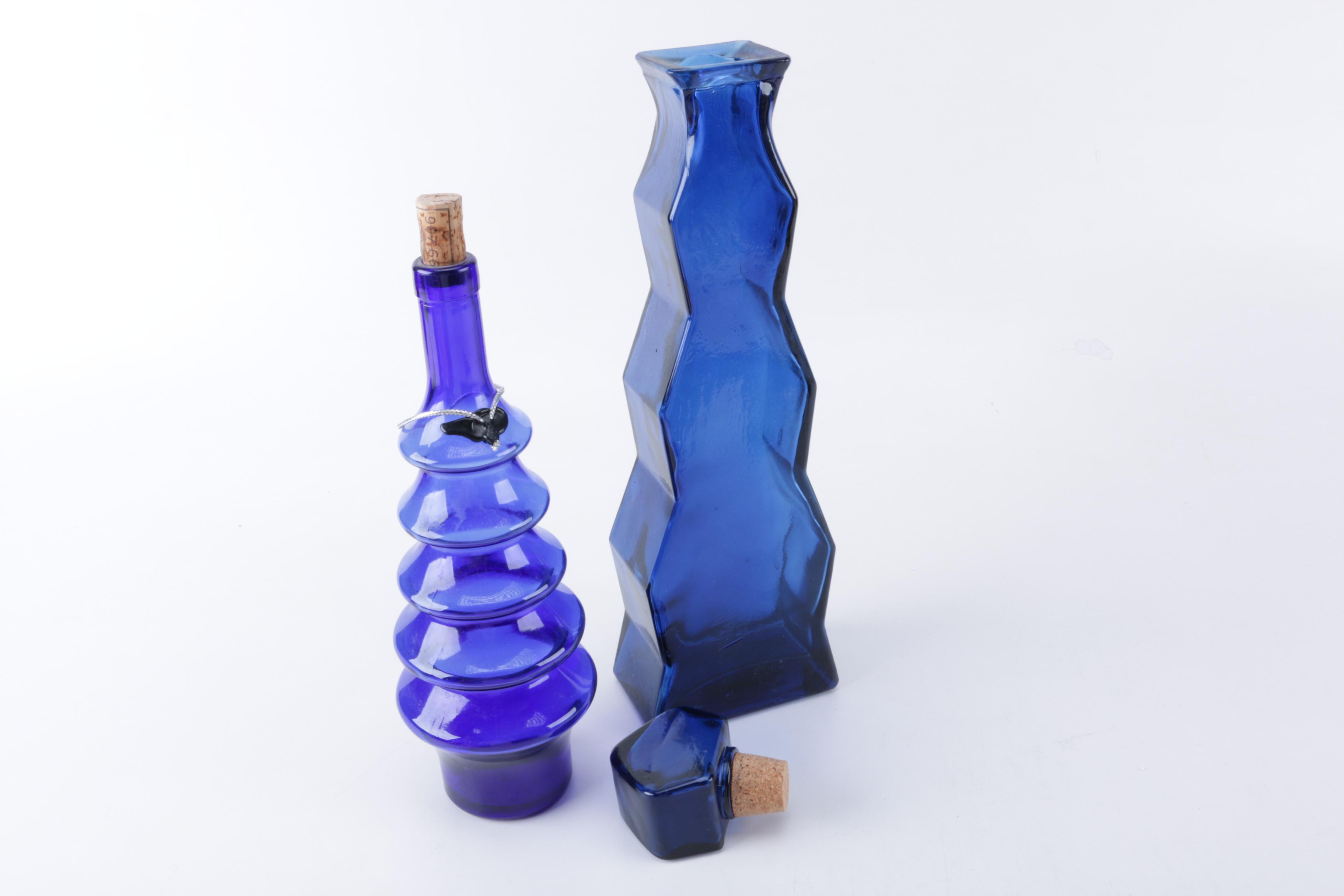 Assorted Glass Decanters and Bottles