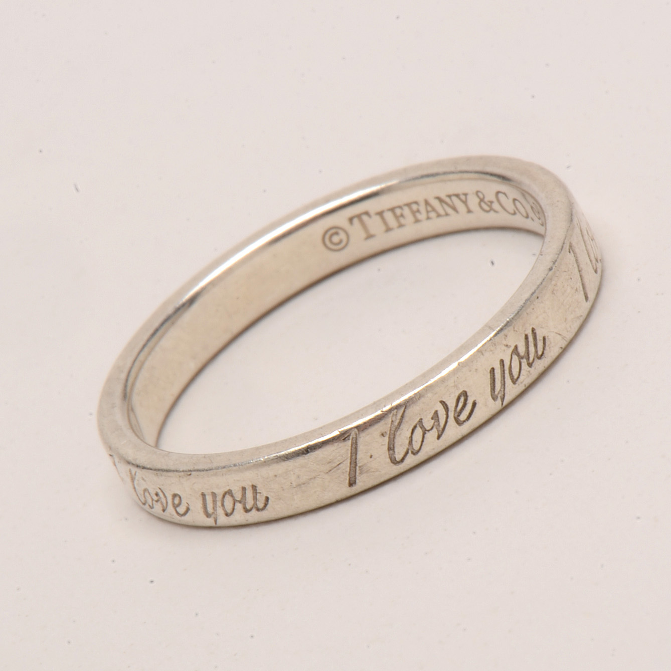Tiffany & Co. Sterling Silver "I Love You" Ring