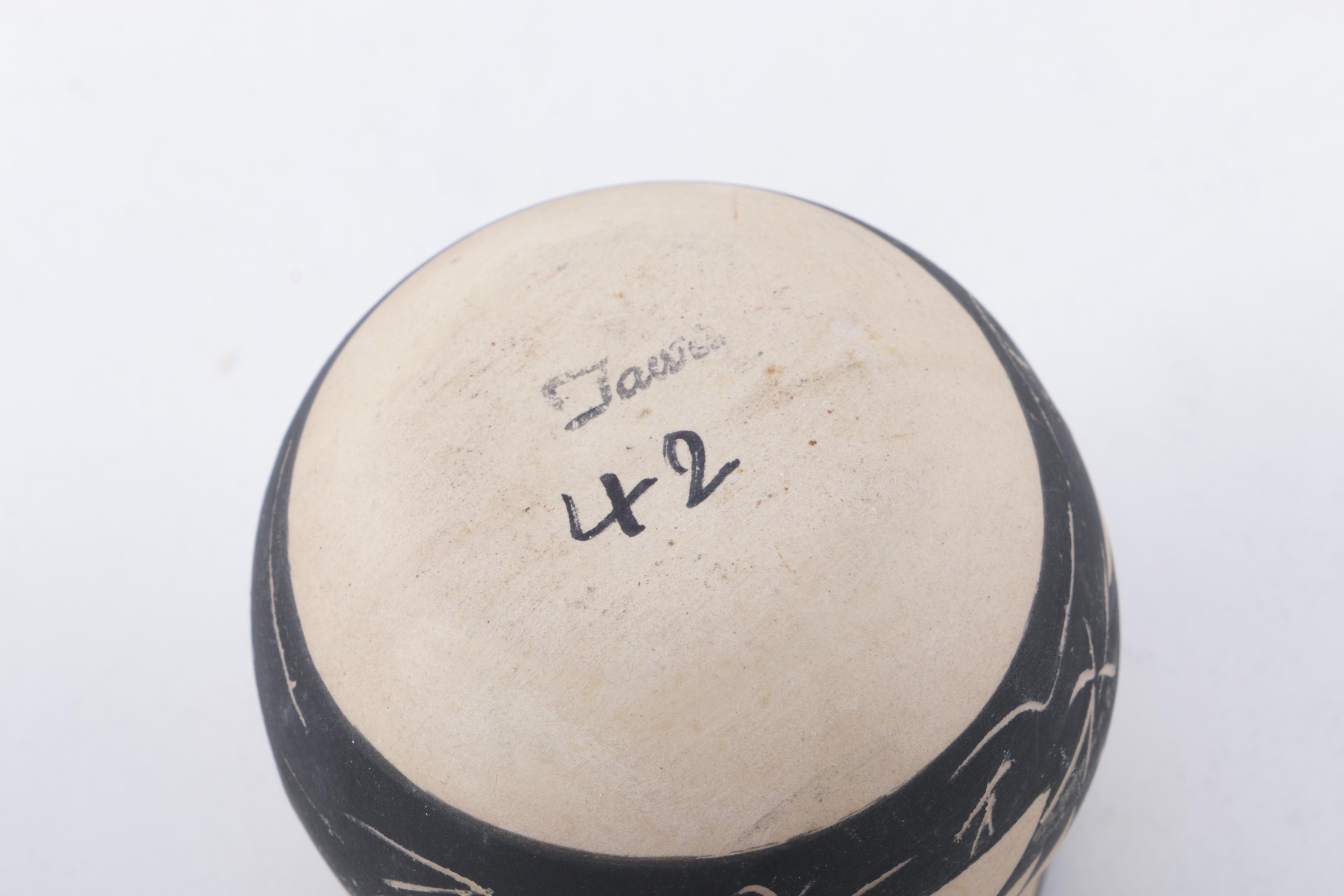 Small Ceramic Pots and Wooden Stand