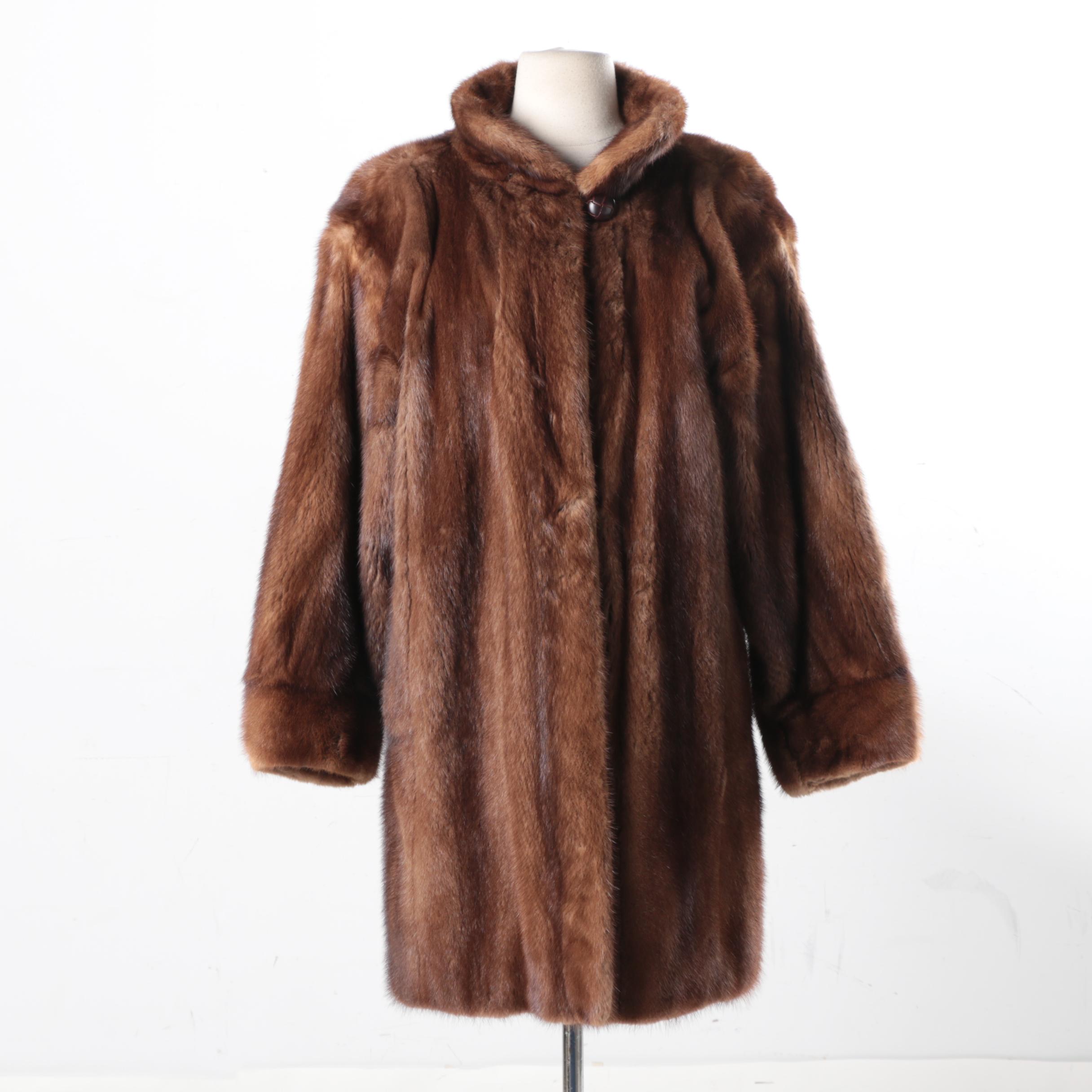 Vintage Yves Saint Laurent Saga Mink Fur Coat
