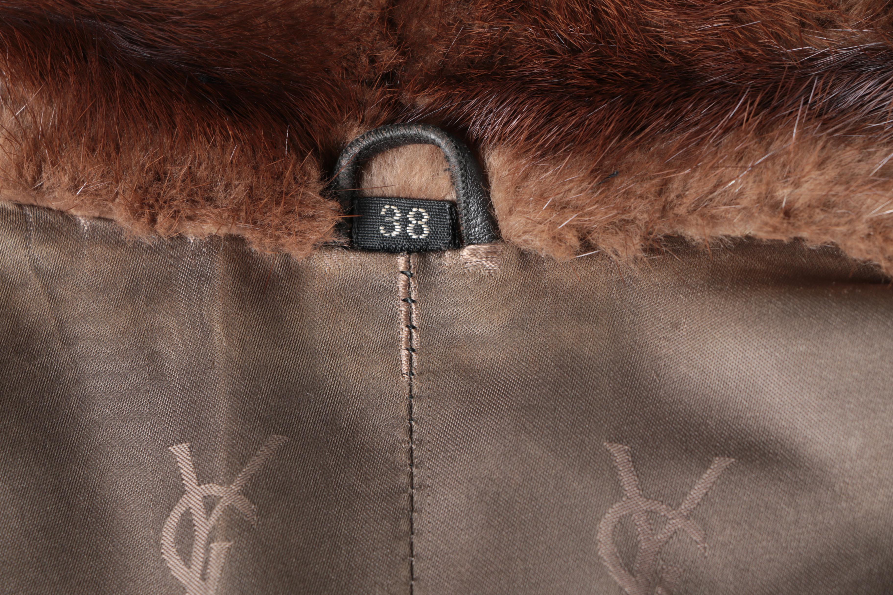 Vintage Yves Saint Laurent Saga Mink Fur Coat