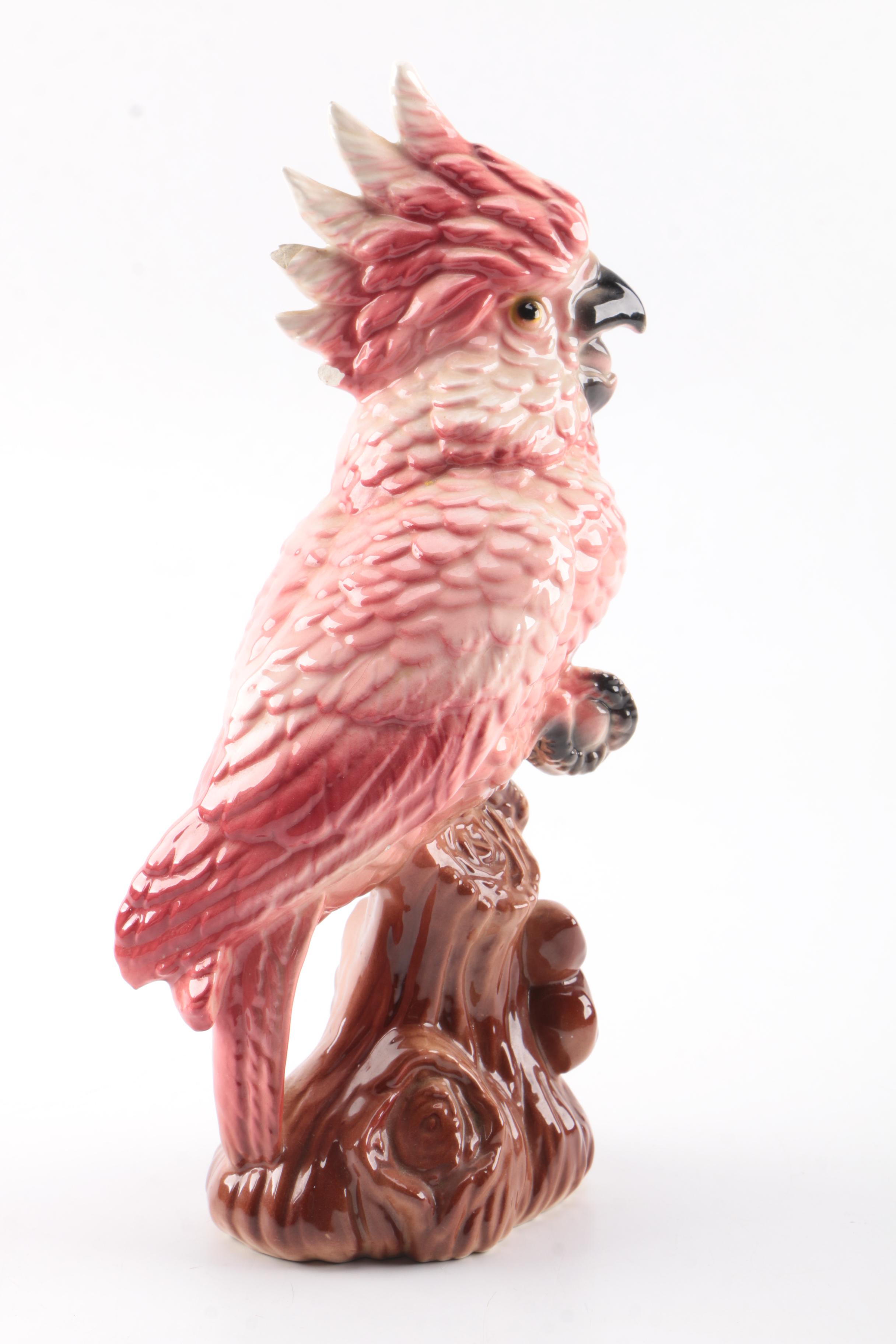 Pair of Ceramic Cockatoo Figurines