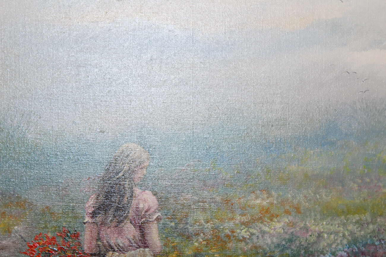 Ernestine Bucking Oil on Canvas "Picking Wildflowers"