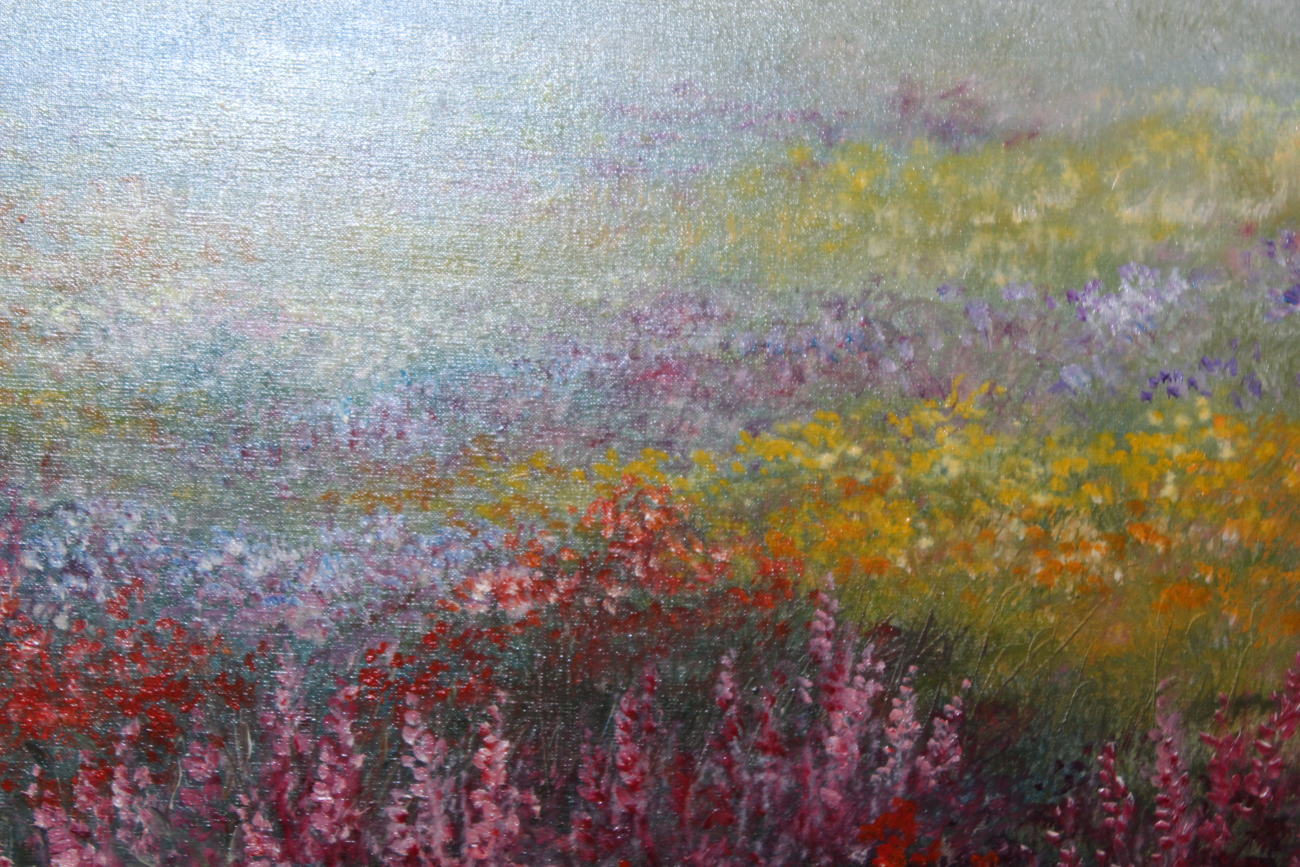 Ernestine Bucking Oil on Canvas "Picking Wildflowers"