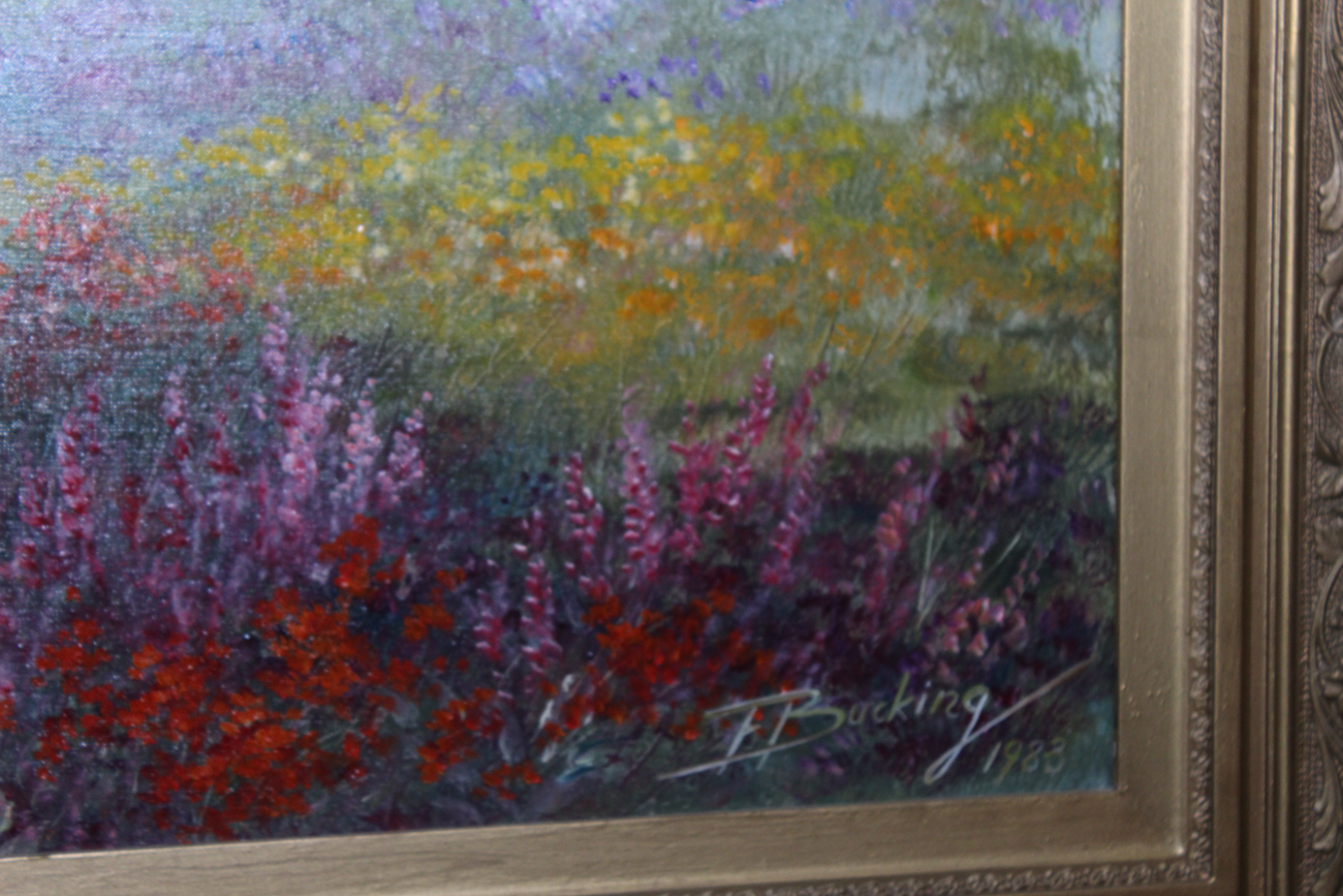 Ernestine Bucking Oil on Canvas "Picking Wildflowers"