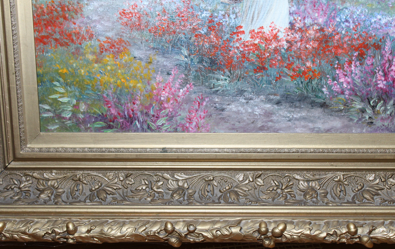 Ernestine Bucking Oil on Canvas "Picking Wildflowers"