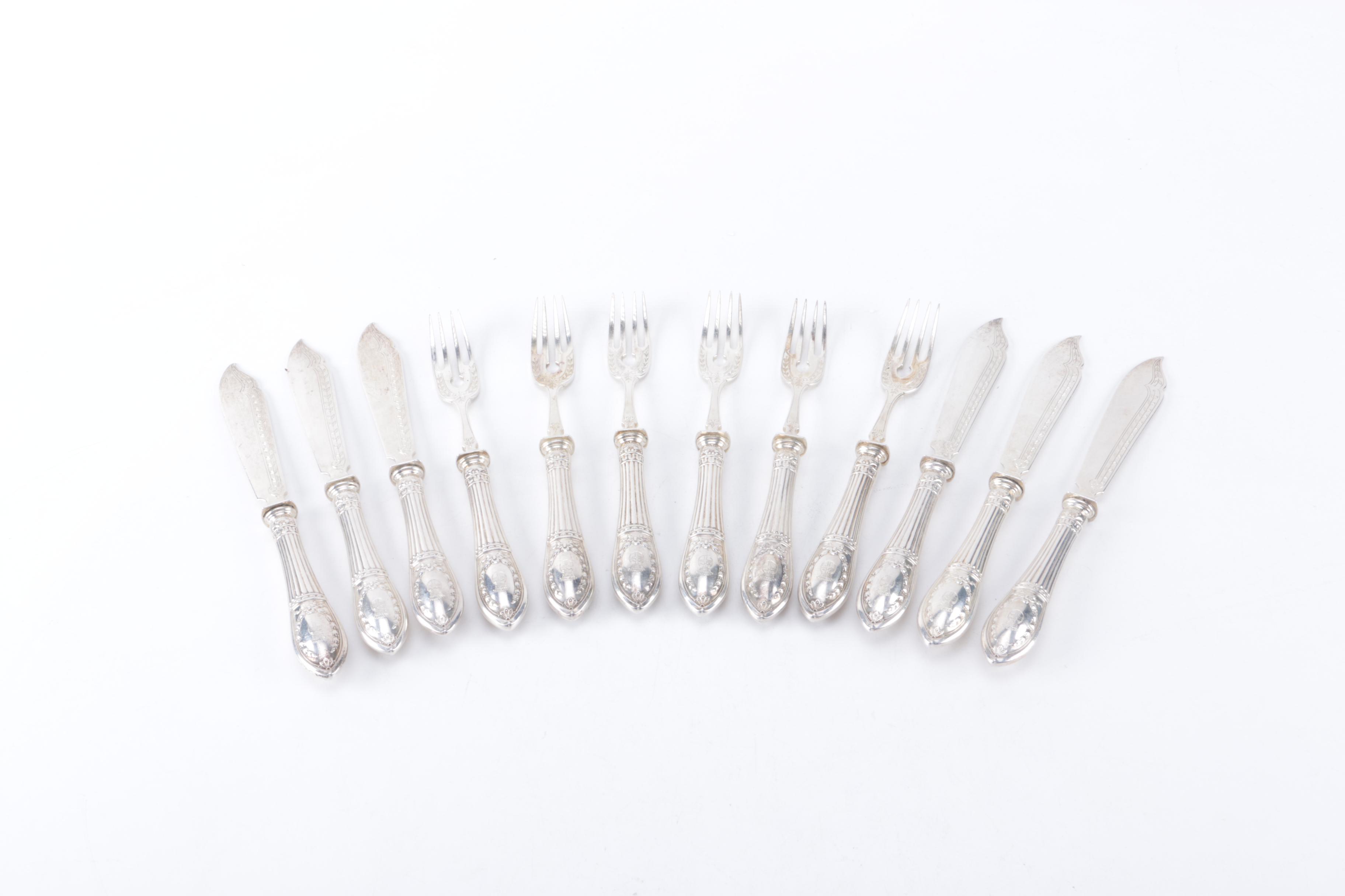 M. H. Wilkens & Söhne Sterling Silver Fish Flatware Set